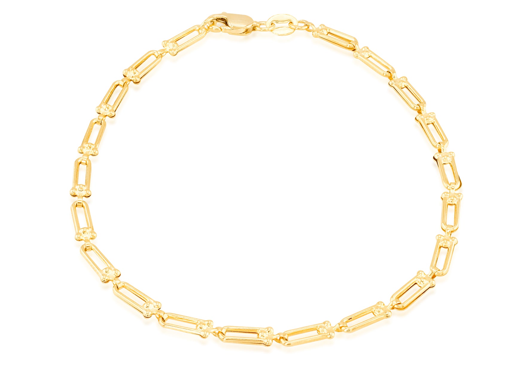 9ct Yellow Gold Flat Industrial Bracelet