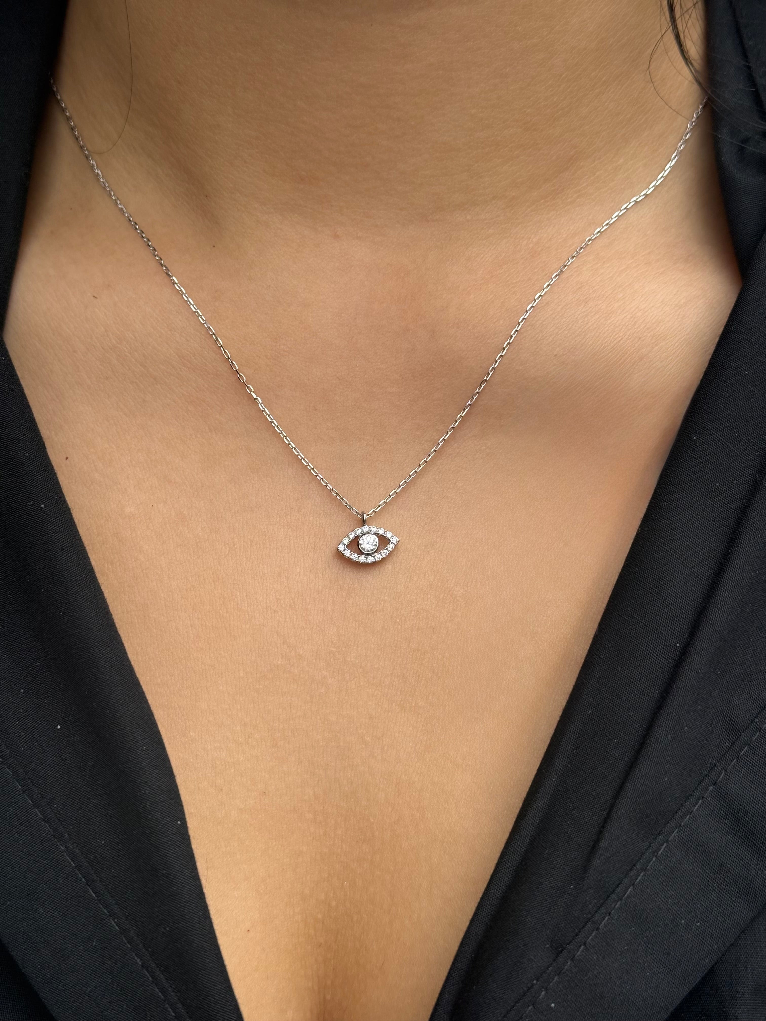 Sterling Silver Evil Eye Pendant