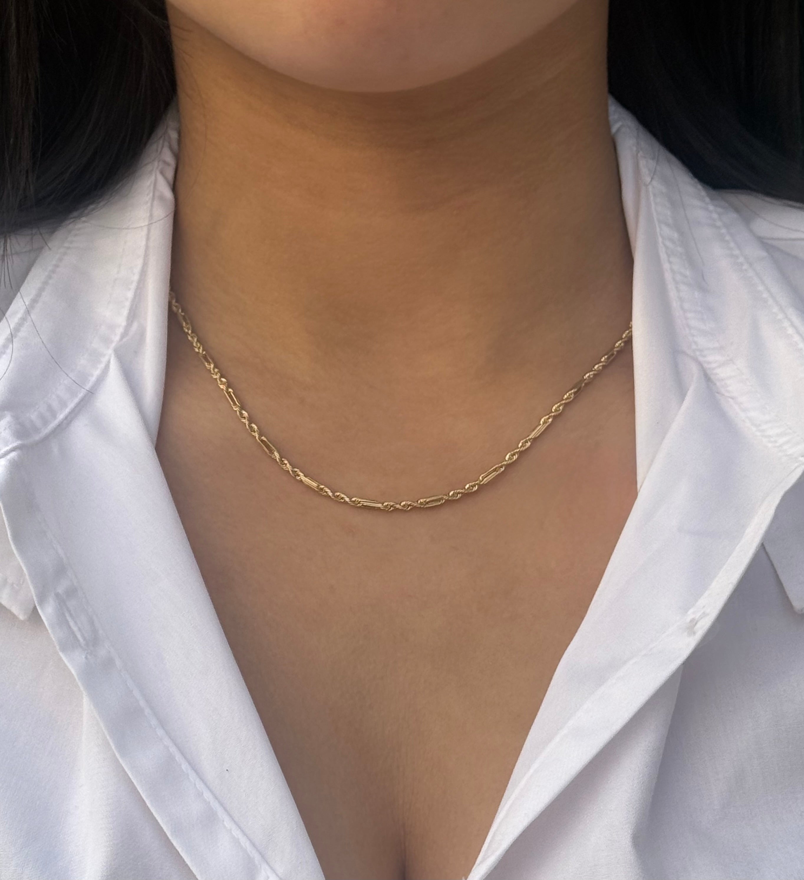 9ct Yellow gold Rope Twist Necklace