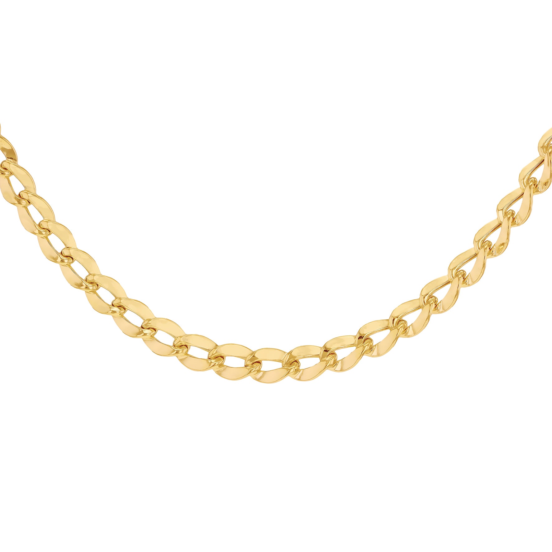 9ct Yellow Gold Oval Curb Chain