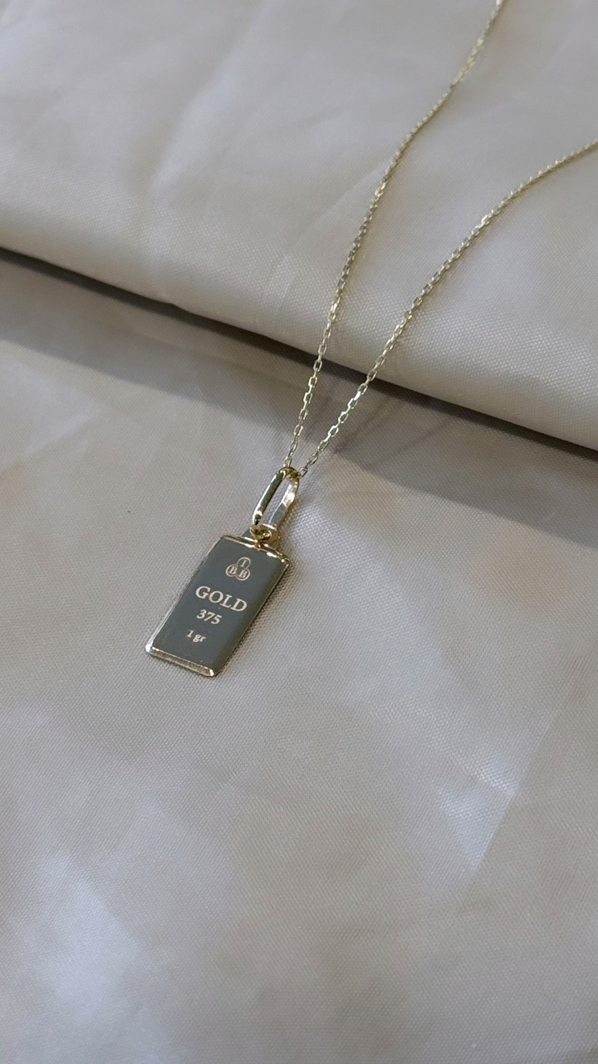9ct Yellow Gold Ingot Pendant
