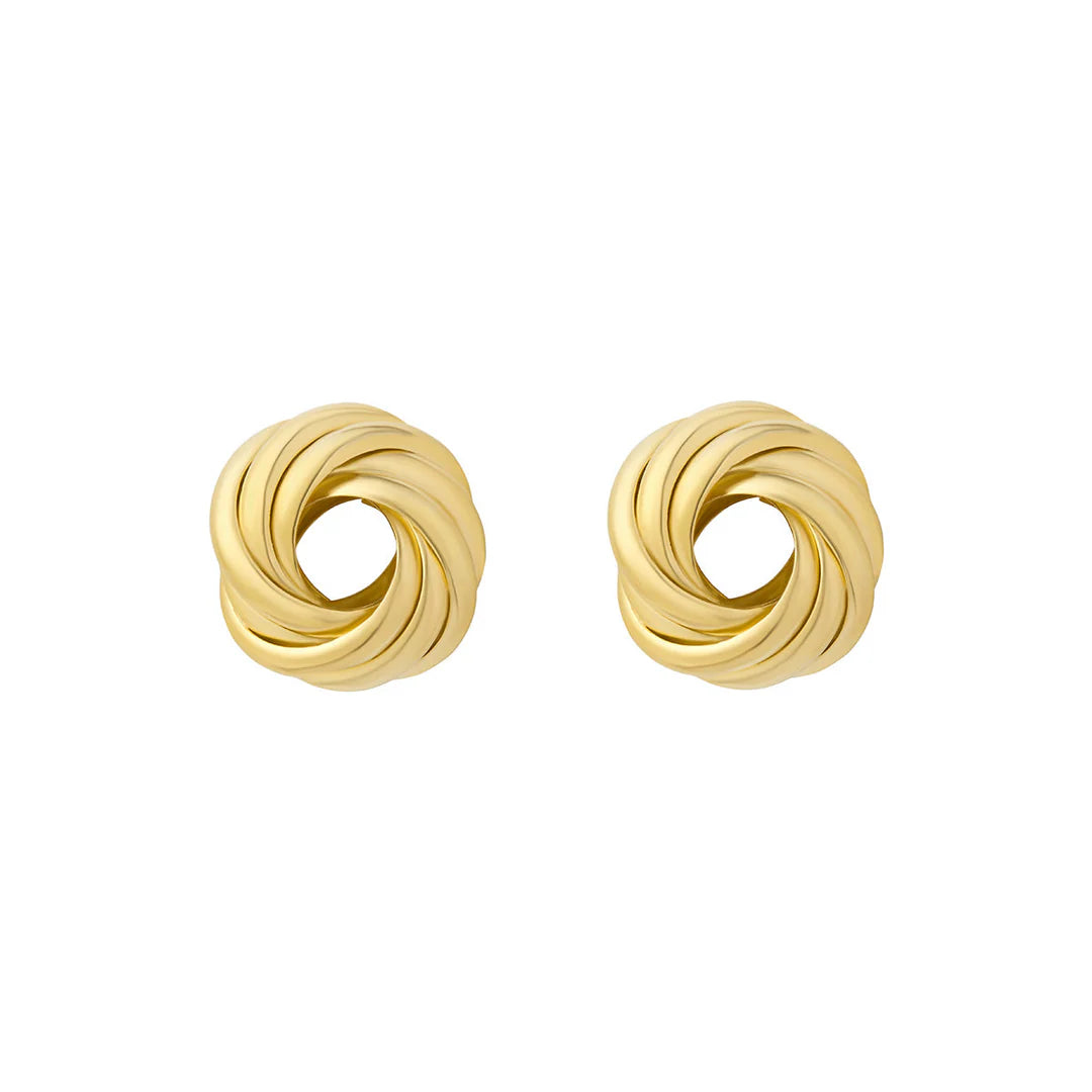 Gold Plated Sterling Silver Large Knot Earrings