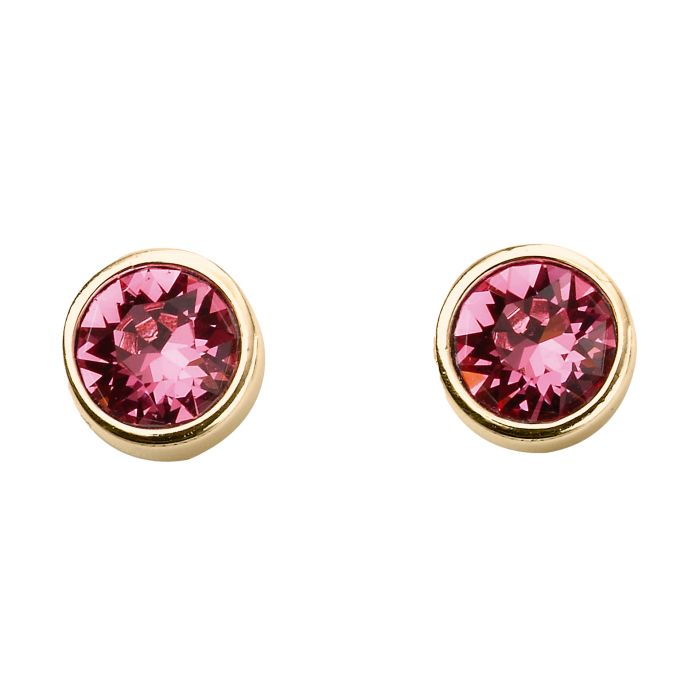 Yellow Gold Plated Sterling Silver October Birthstone Earrings