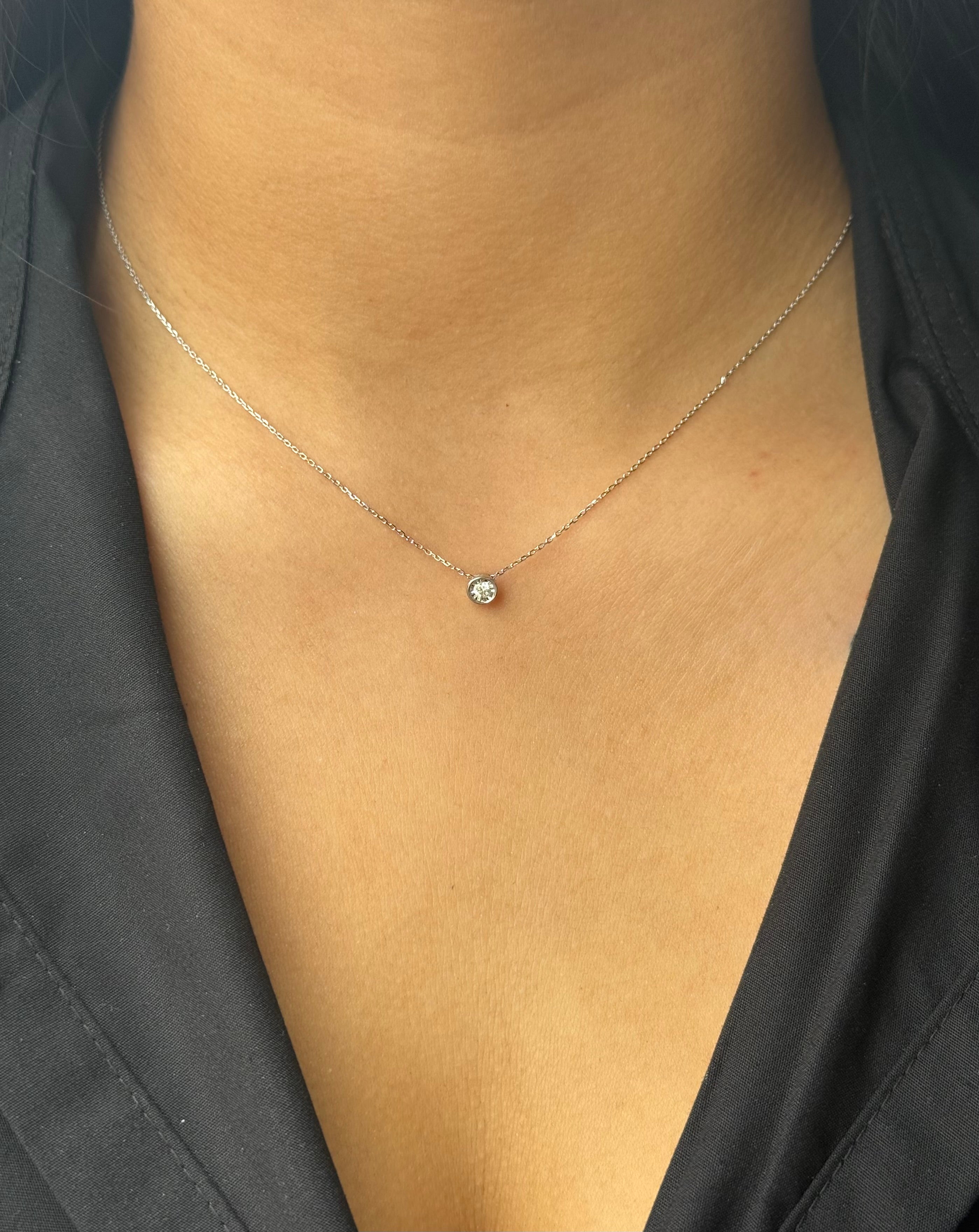 9ct White Gold Illusion Diamond Necklace