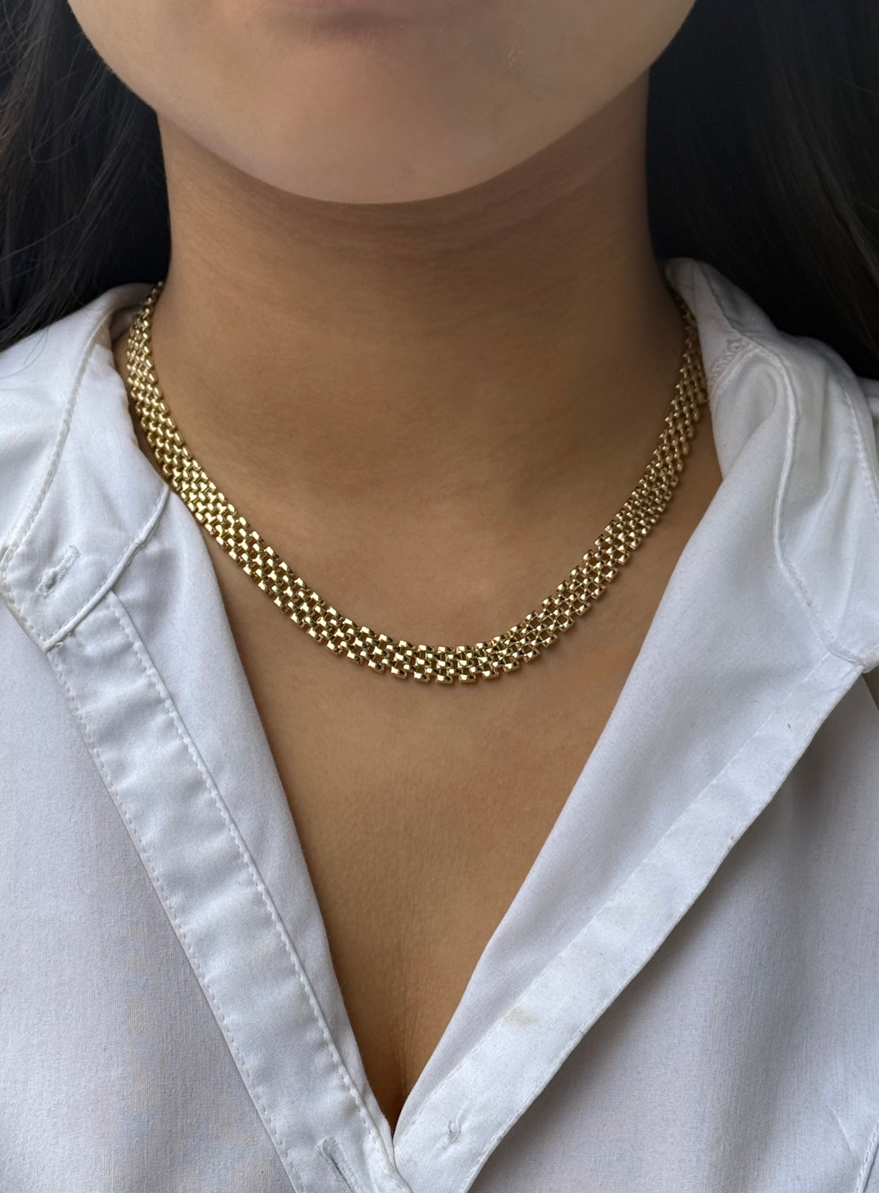 9ct Gold Watch Link Style Necklace