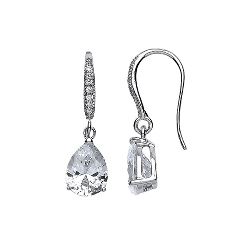 Sterling Silver Pear Drop Earrings
