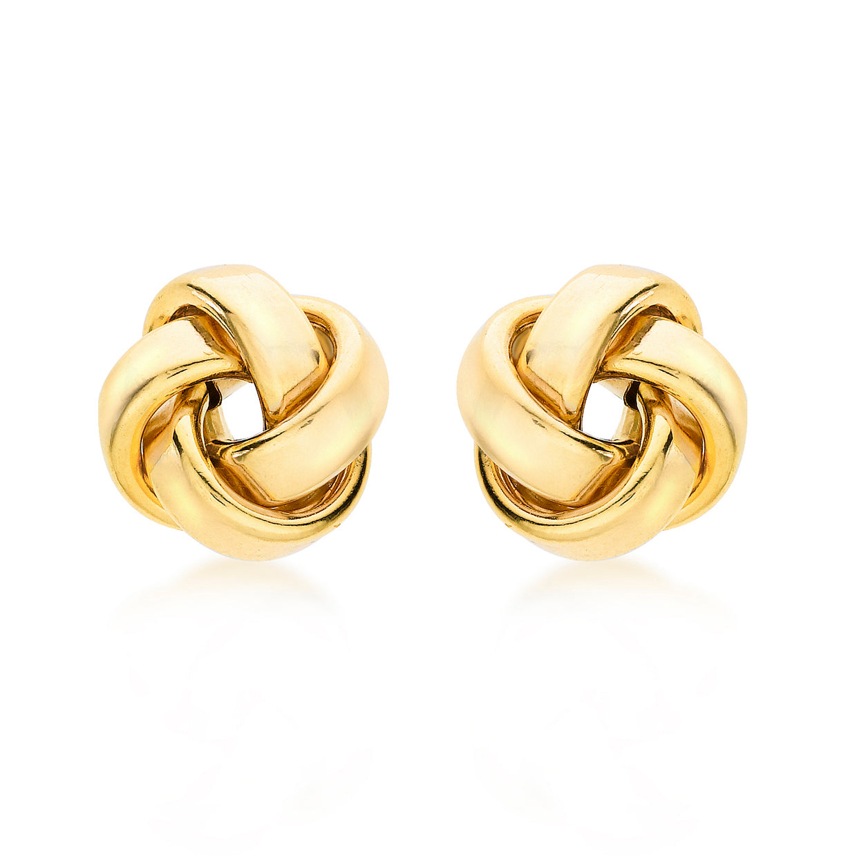 9ct Yellow Gold Classic Knot Stud Earrings