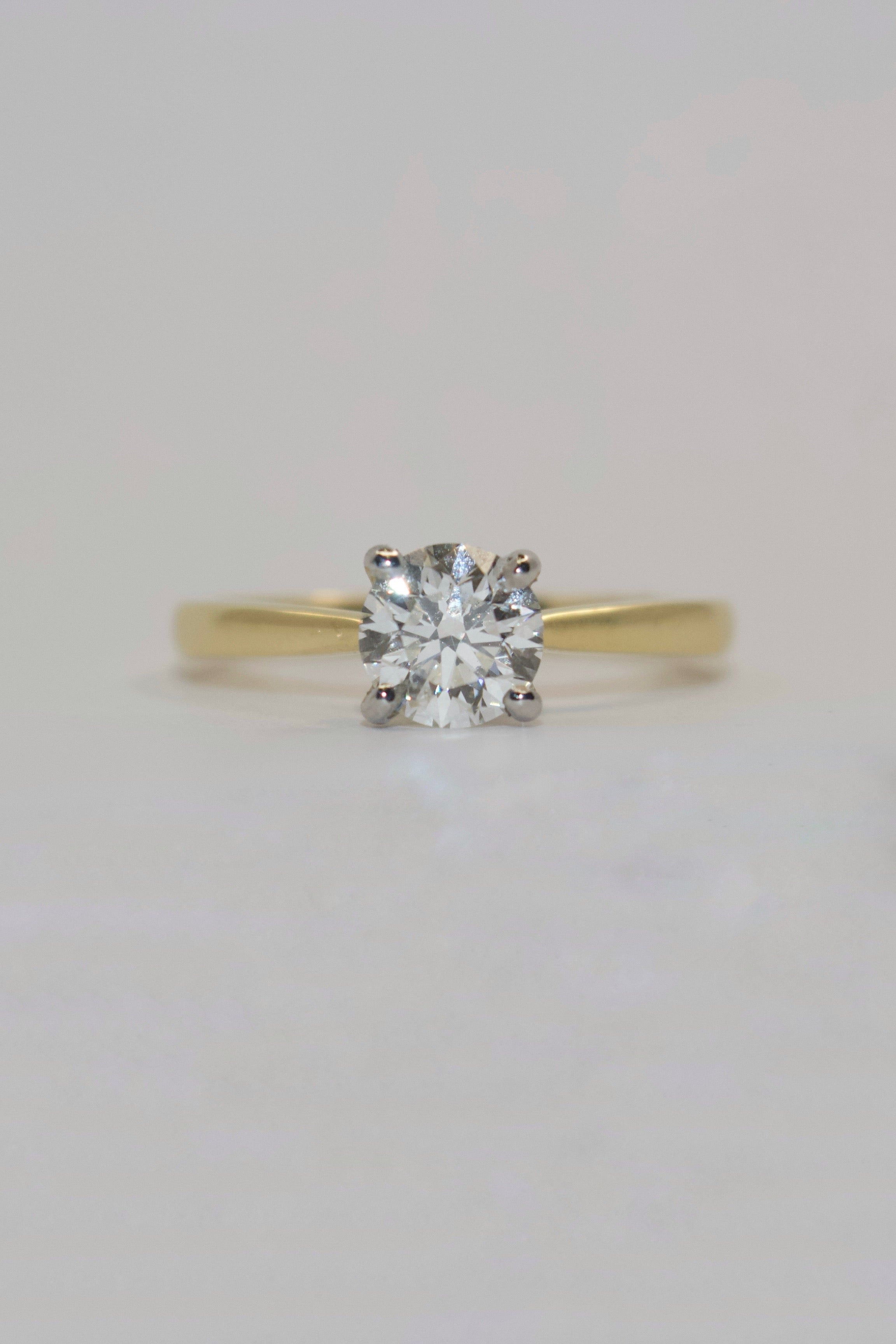 18K Yellow Gold 1.01ct Natural Diamond Solitaire
