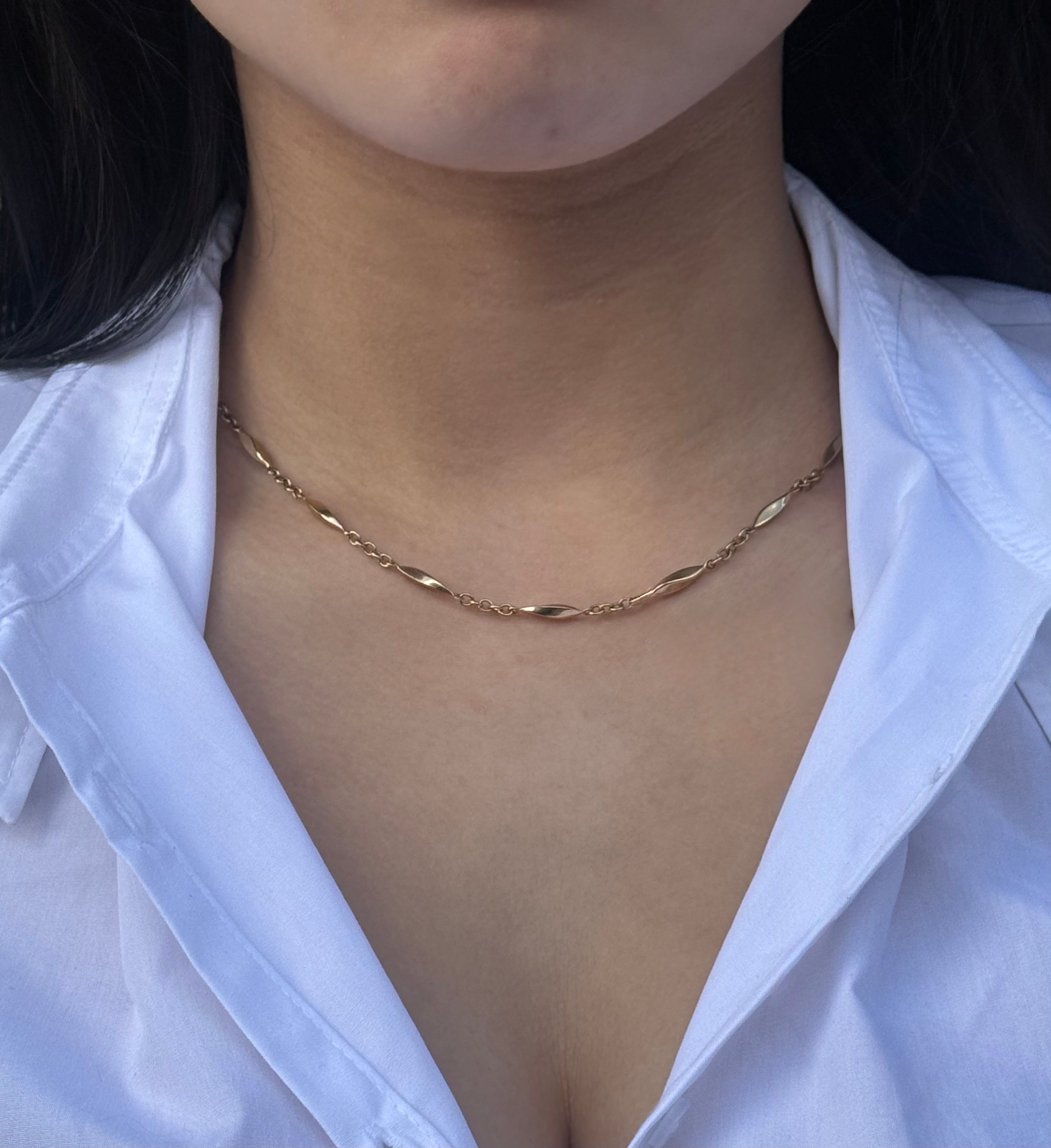 9ct Yellow Gold Fancy Link Necklace