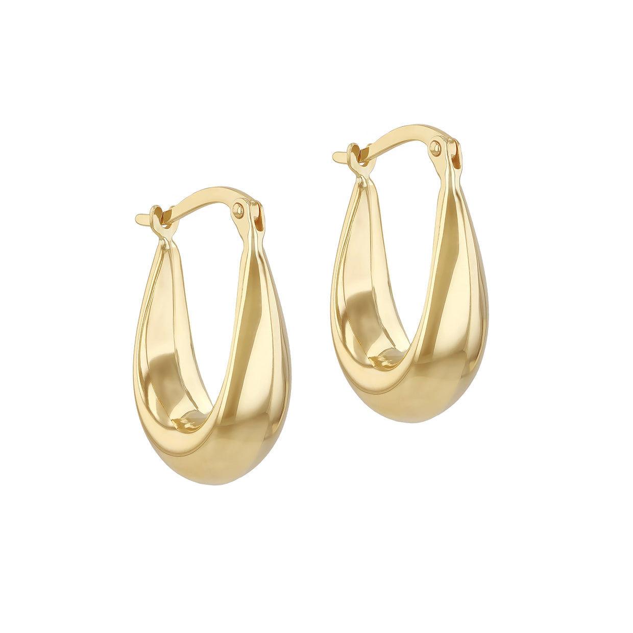 9ct Yellow Gold Chunky Hoop Earrings