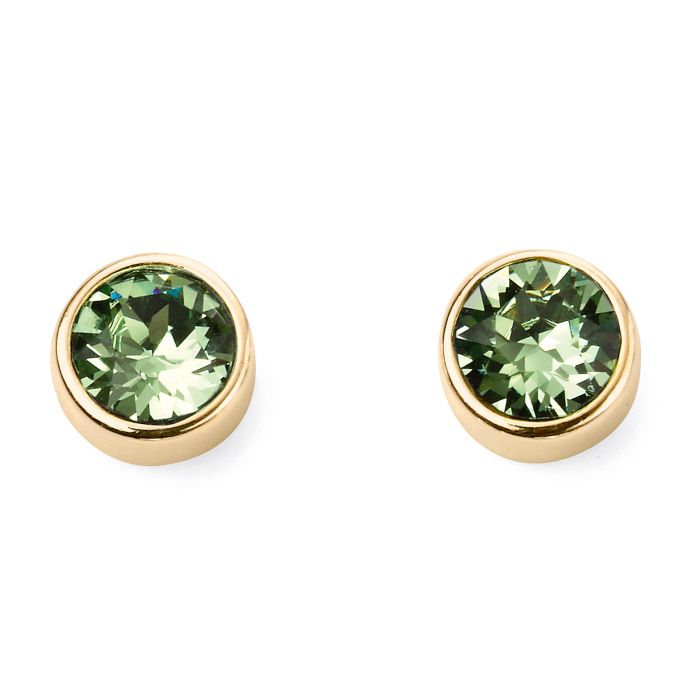 Yellow Gold Plated Sterling Silver August Birthstone Earrings