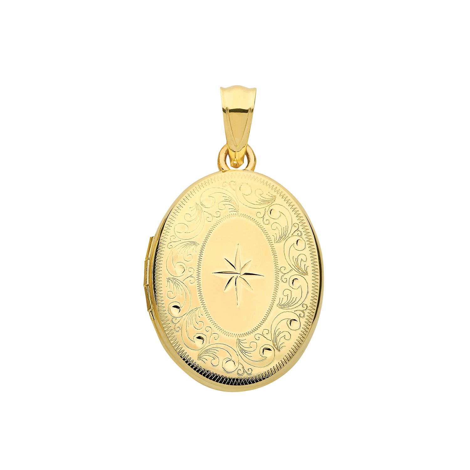 9ct Yellow Gold Oval Locket