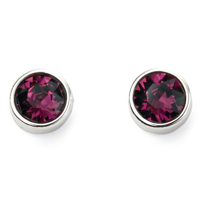 Sterling Silver February Birthstone Earrings