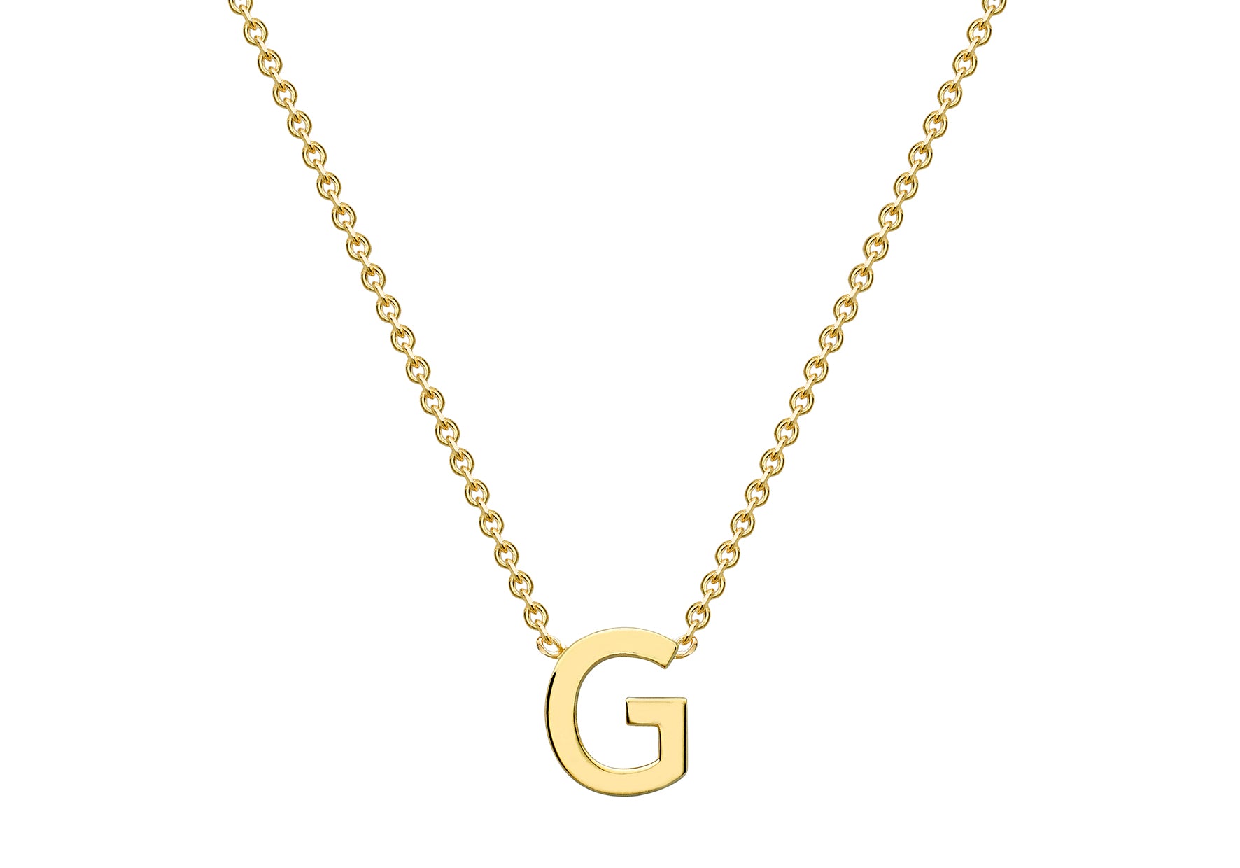 9ct Yellow Gold G Initial Necklace
