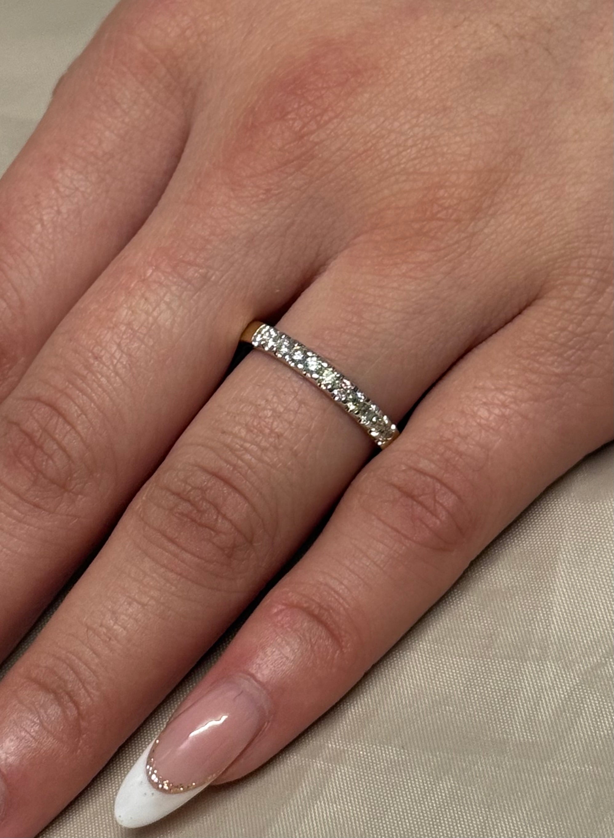 9K Yellow Gold Diamond Band