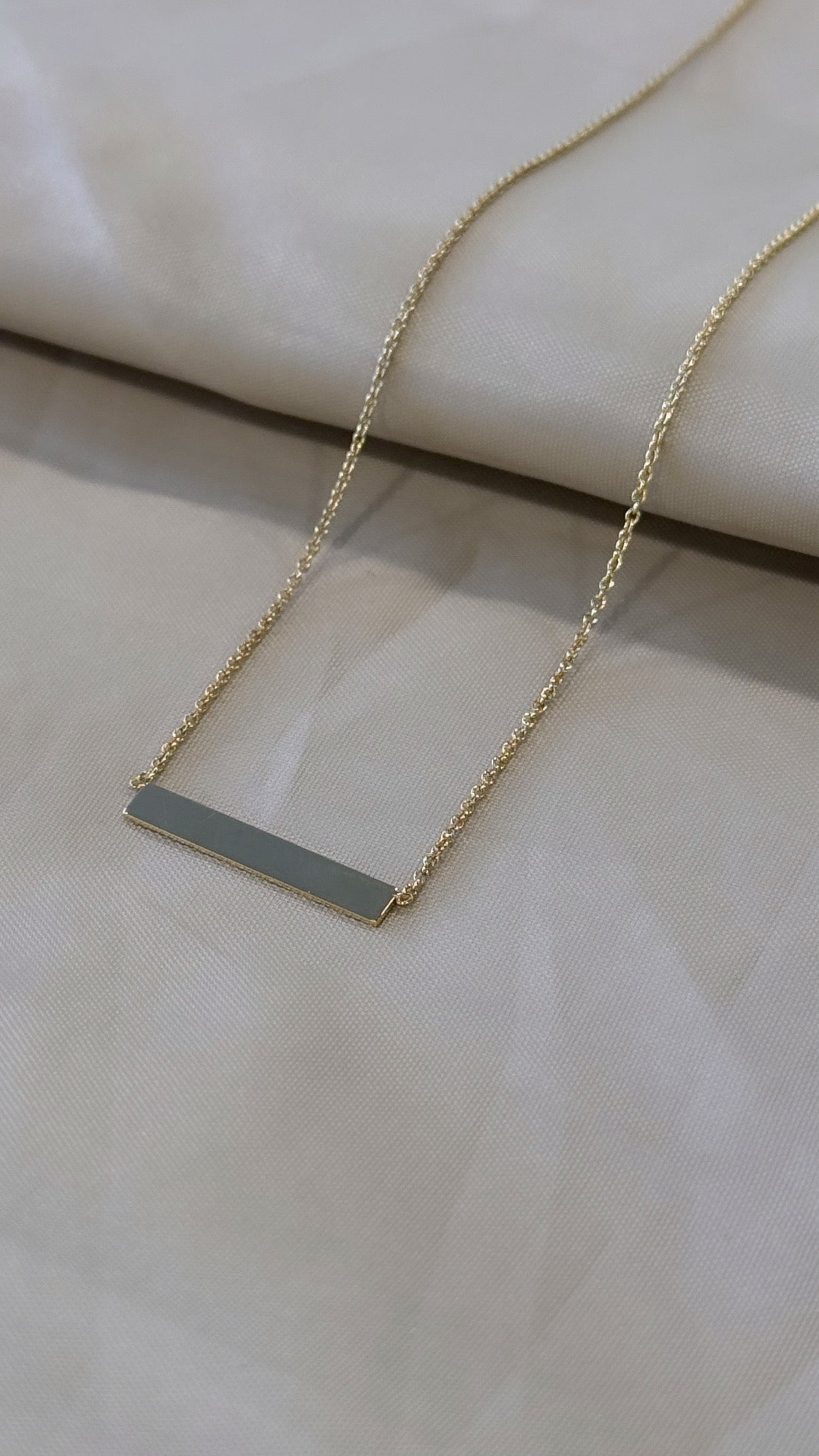 9ct Yellow Gold Horizontal Bar Necklace