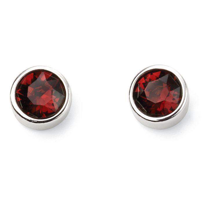 Sterling Silver January Birthstone Earrings