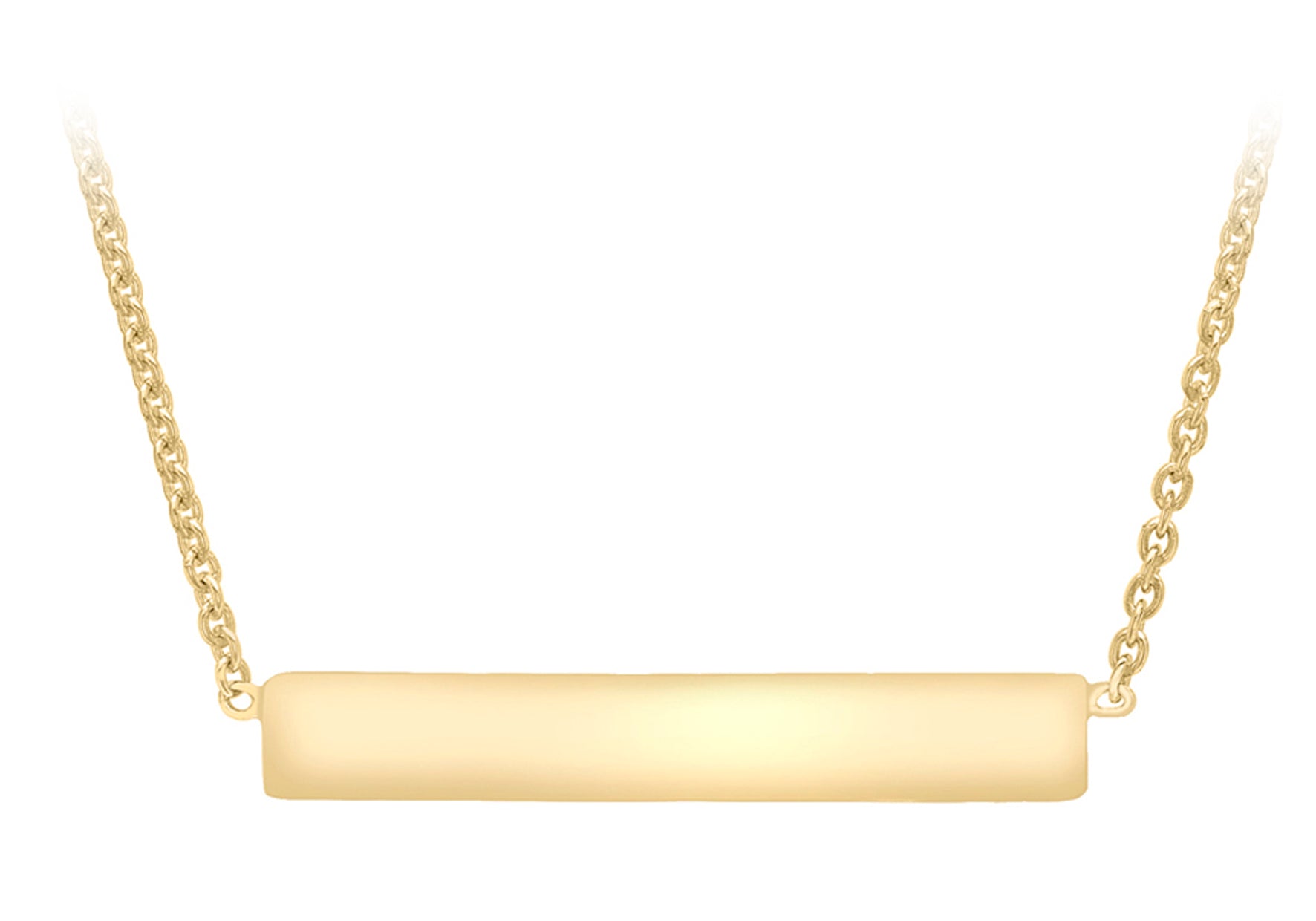 9ct Yellow Gold Horizontal Bar Necklace