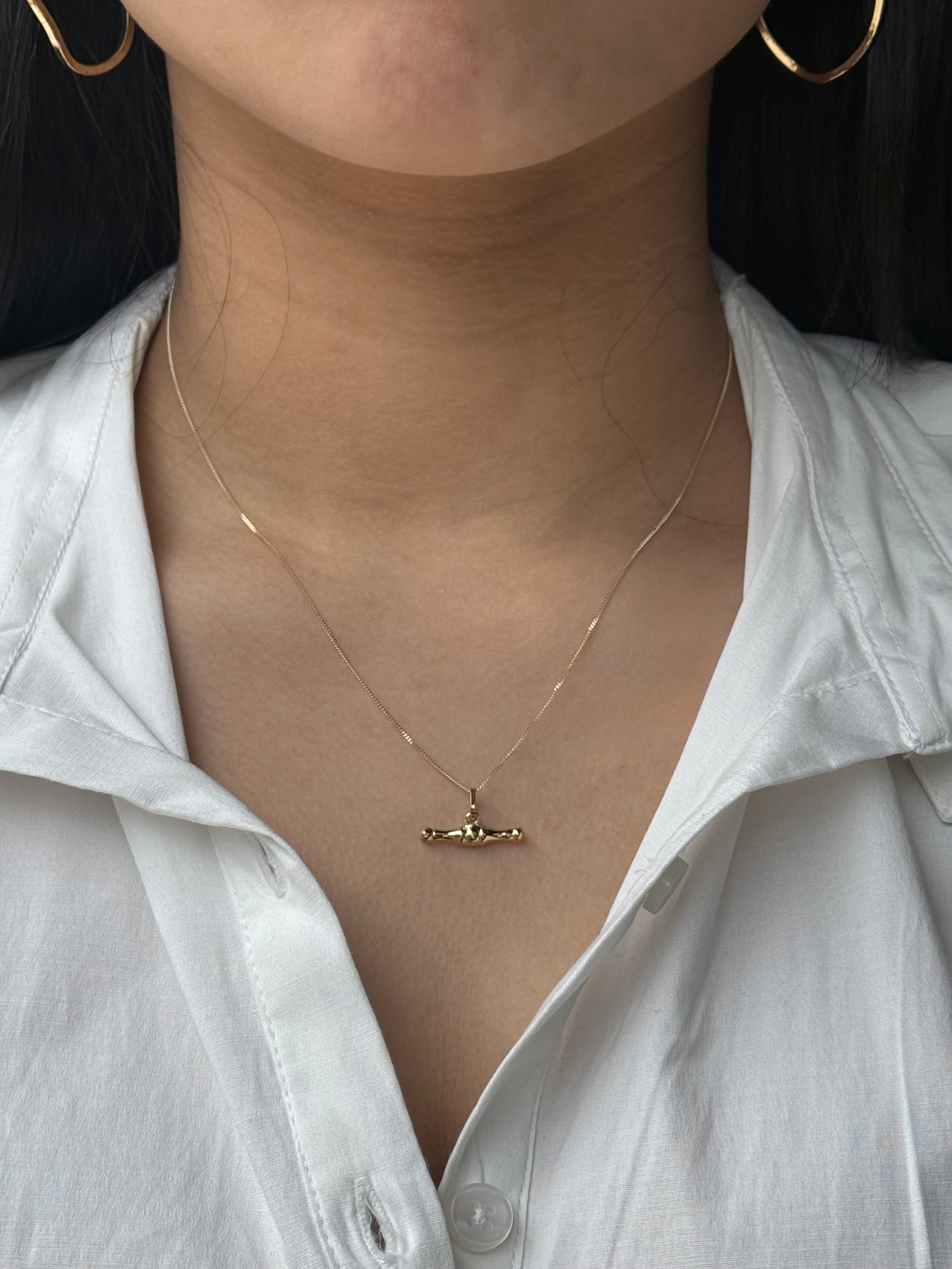 9ct Yellow Gold Dogbone Tbar