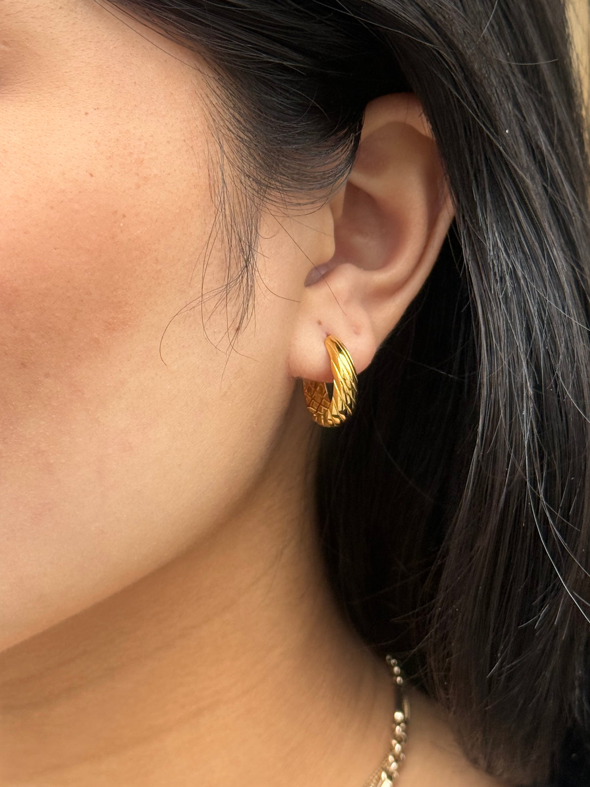 Gold Plated Sterling Silver Twist Hoops