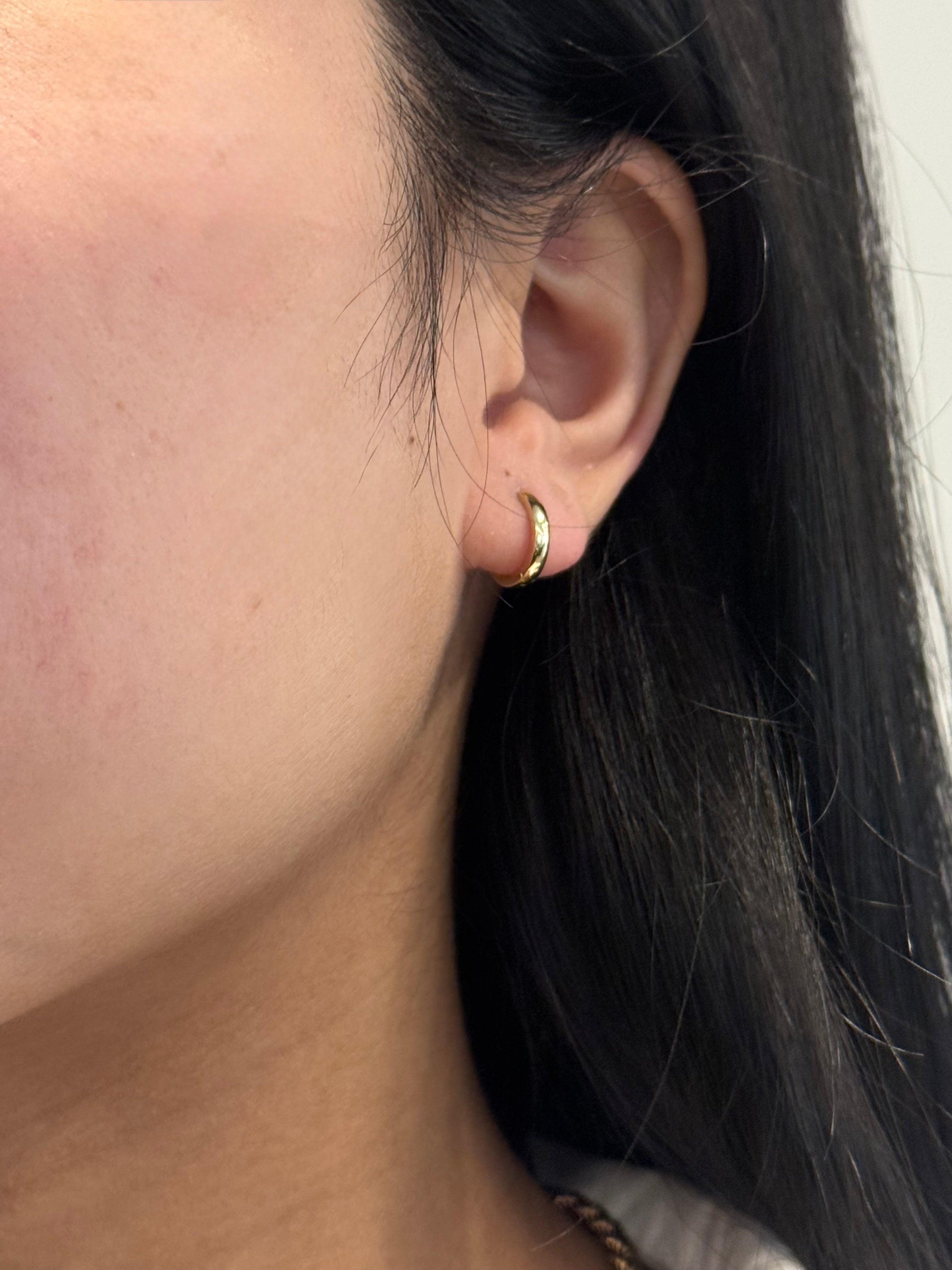 9ct Yellow Gold 10mm Hinged Hoops