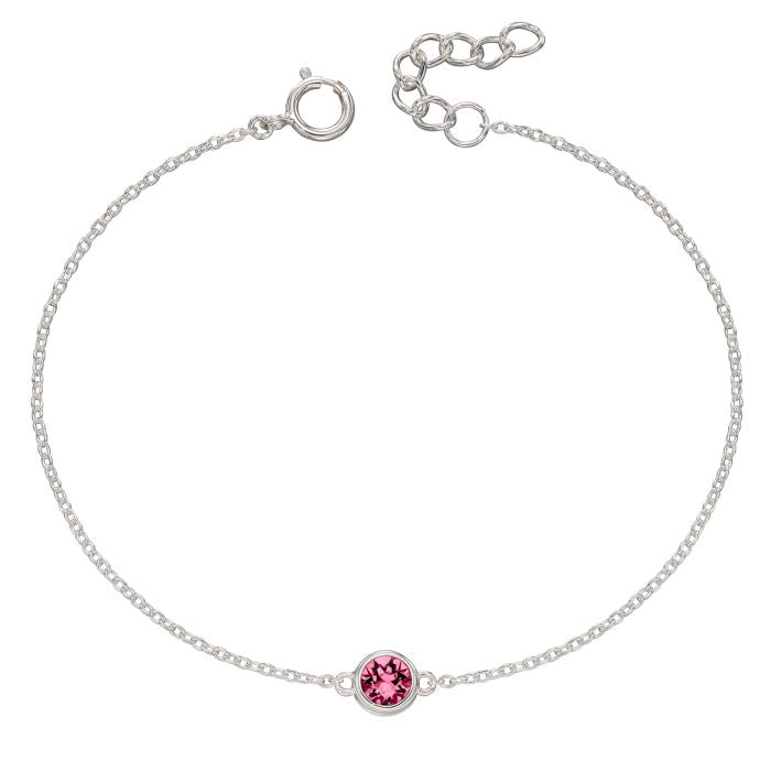 Sterling Silver October Birthstone Bracelet