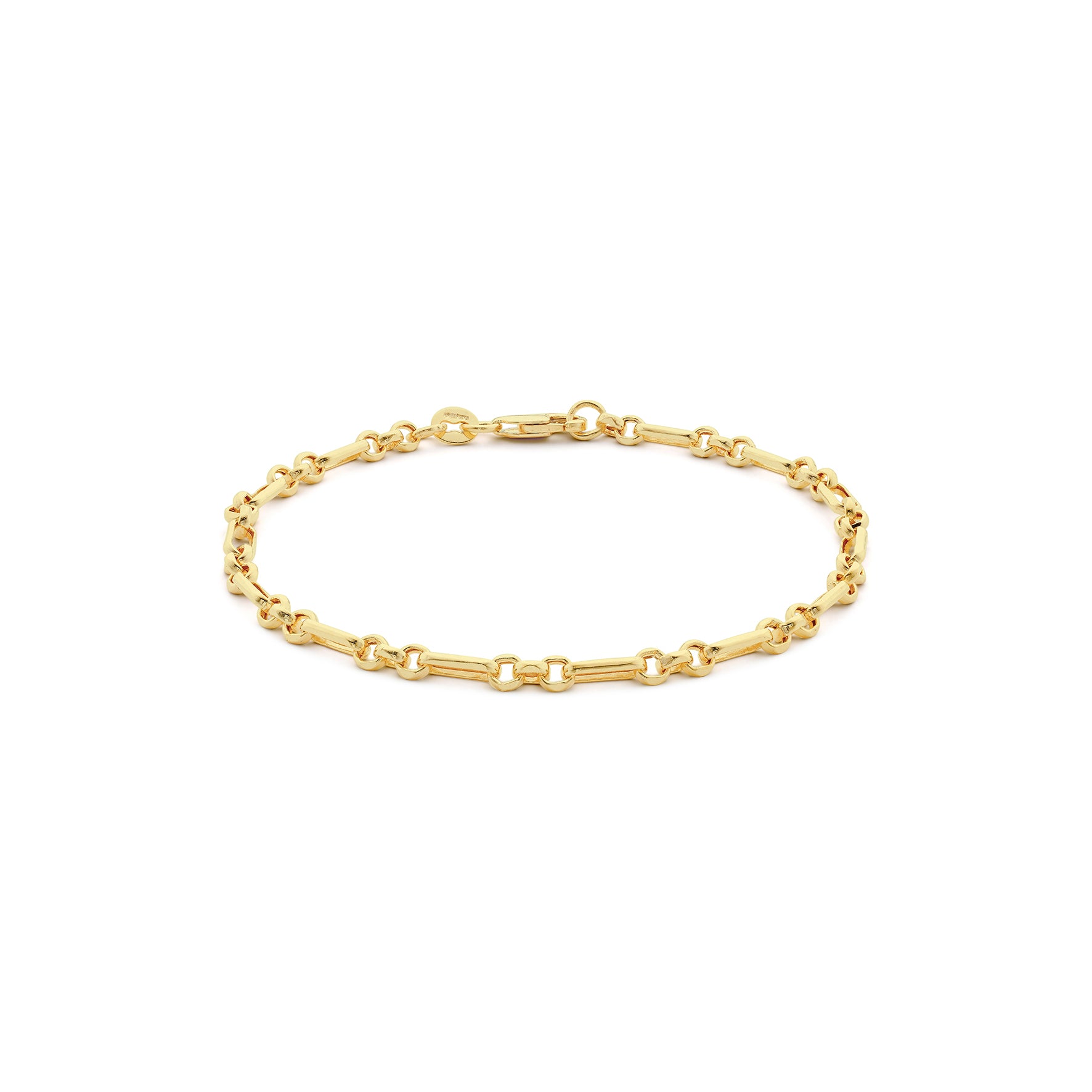 9ct Yellow Gold Belcher Paper Figaro Bracelet