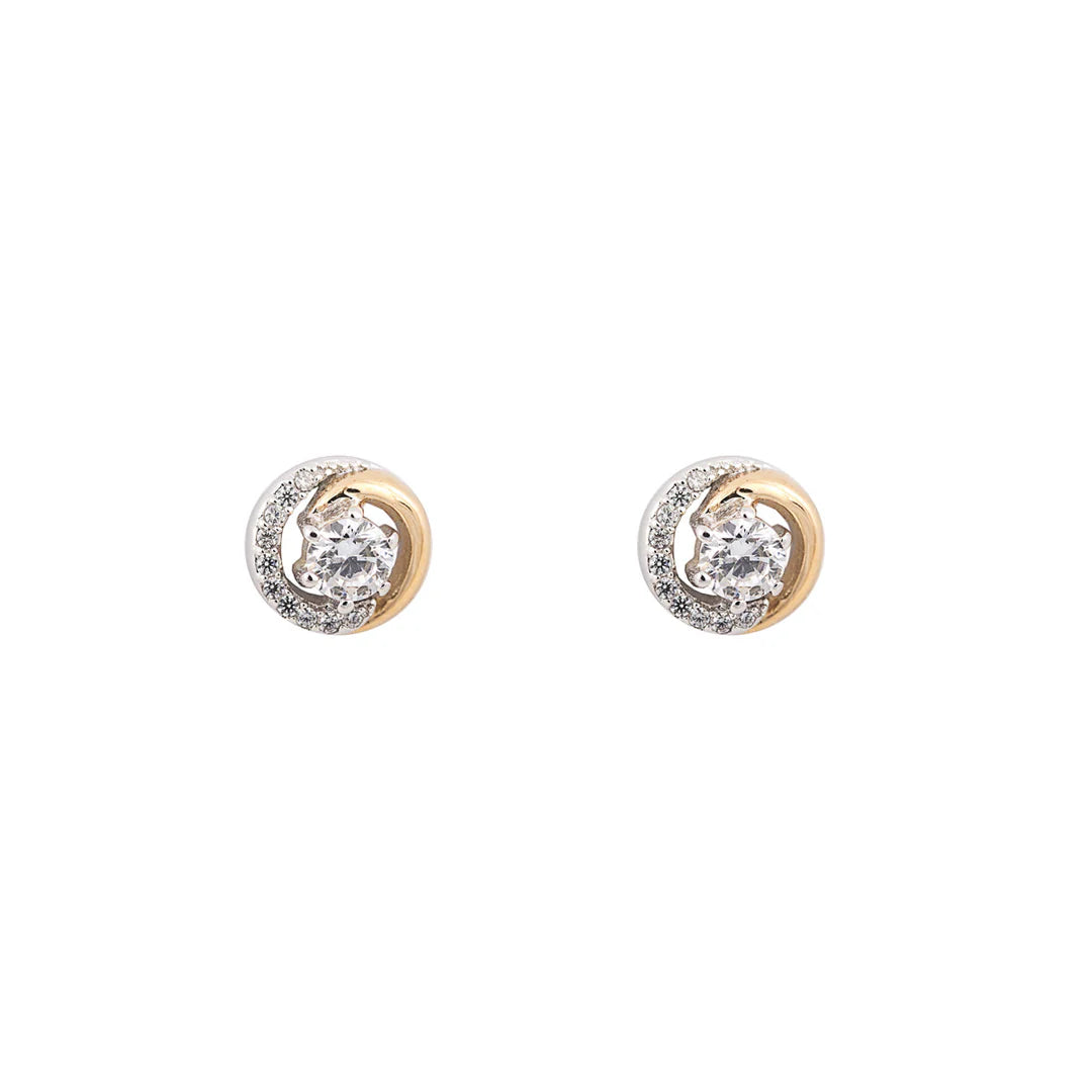 Sterling Silver & Gold Plated Swirl Knot Earrings