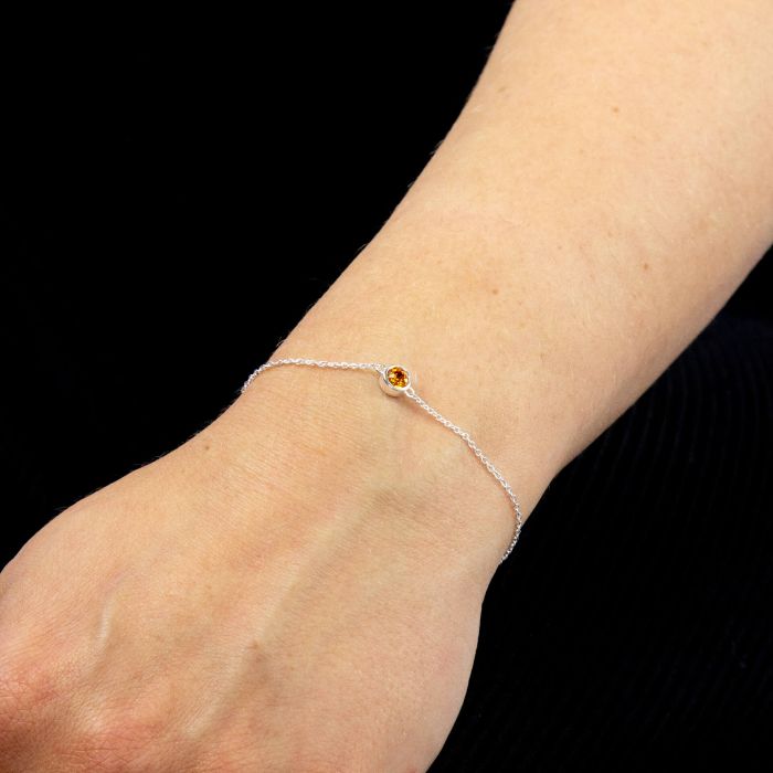Sterling Silver November Birthstone Bracelet