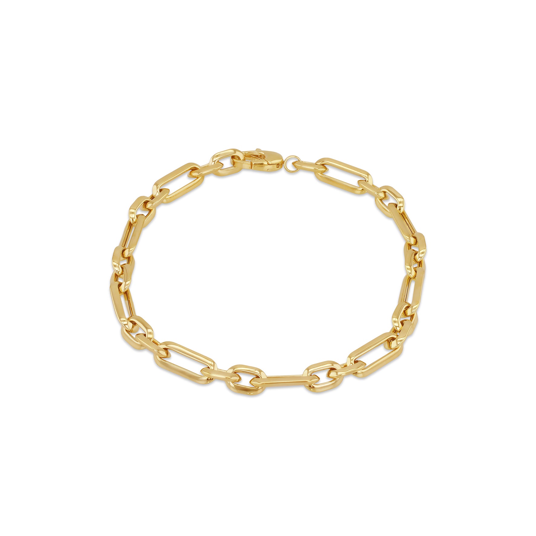 9ct Gold Chunky Paperlink Figaro Bracelet
