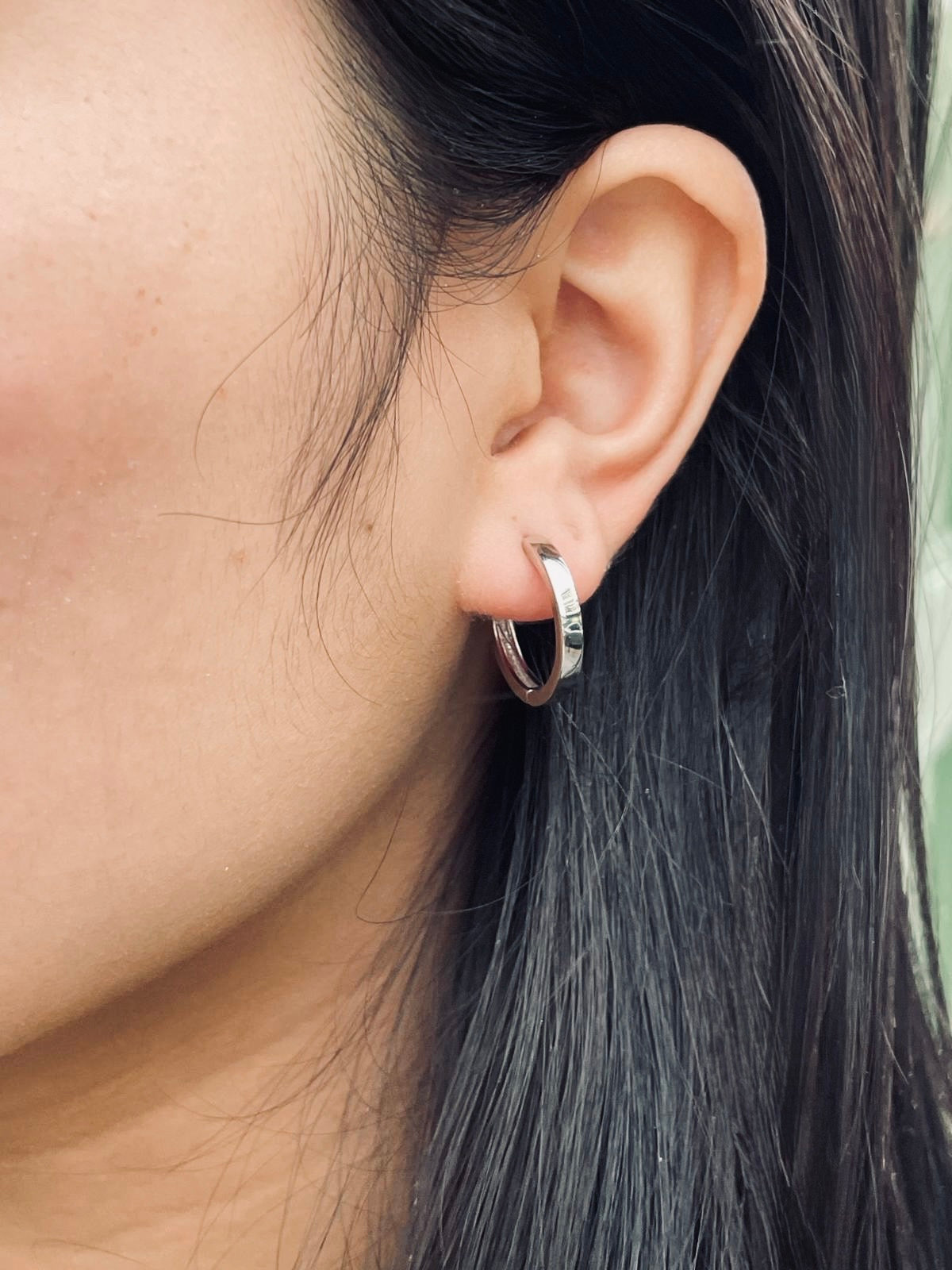 Sterling Silver Plain Hoop Earrings
