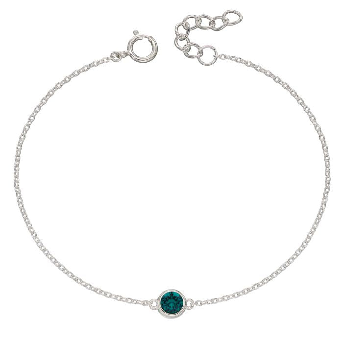 Sterling Silver May Birthstone Bracelet