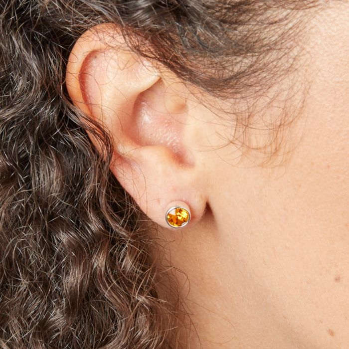 Sterling Silver November Birthstone Earrings