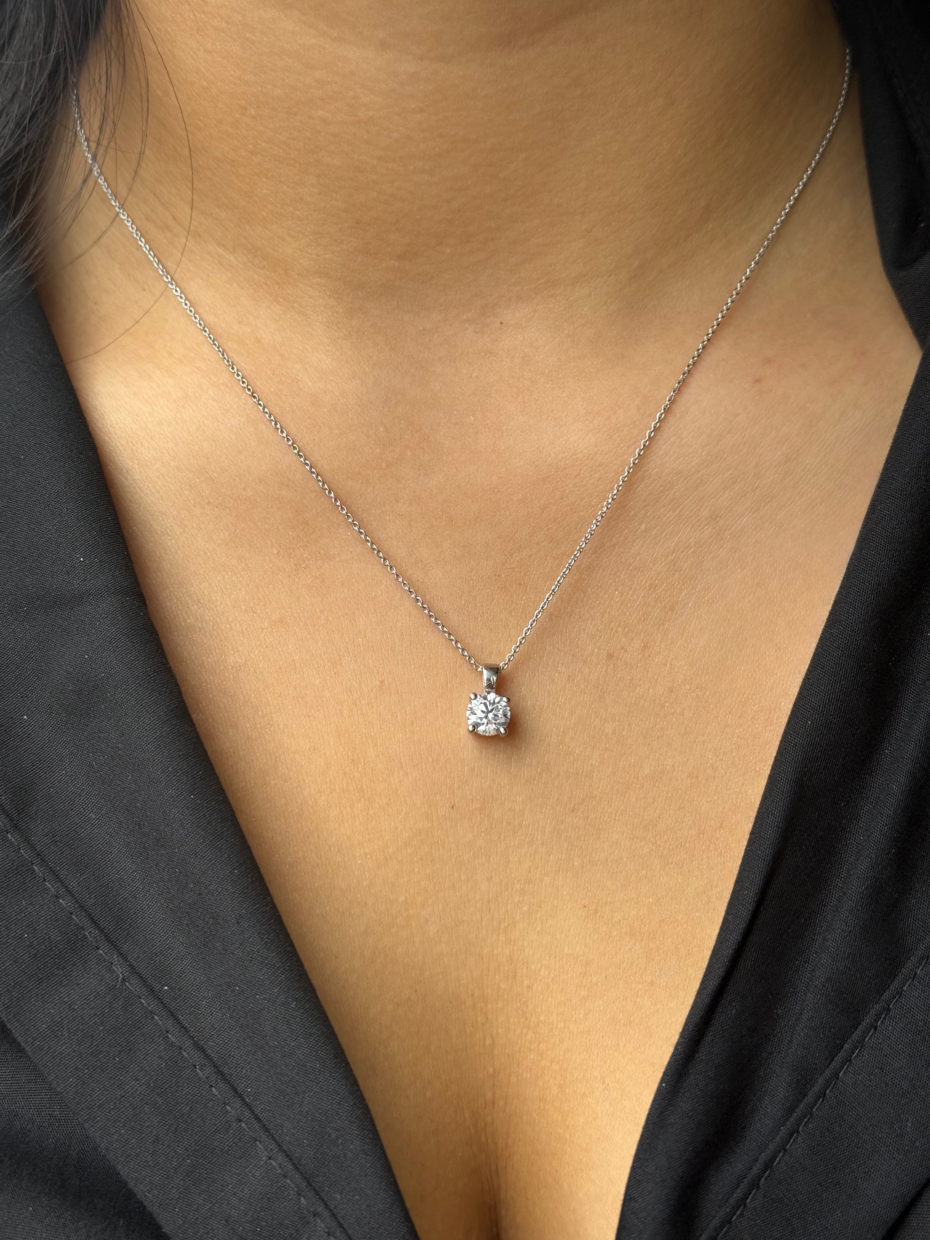 18k White Gold 1ct Laboratory Grown Diamond Necklace