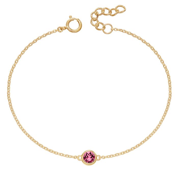 Yellow Gold Plated Sterling Silver October Birthstone Bracelet