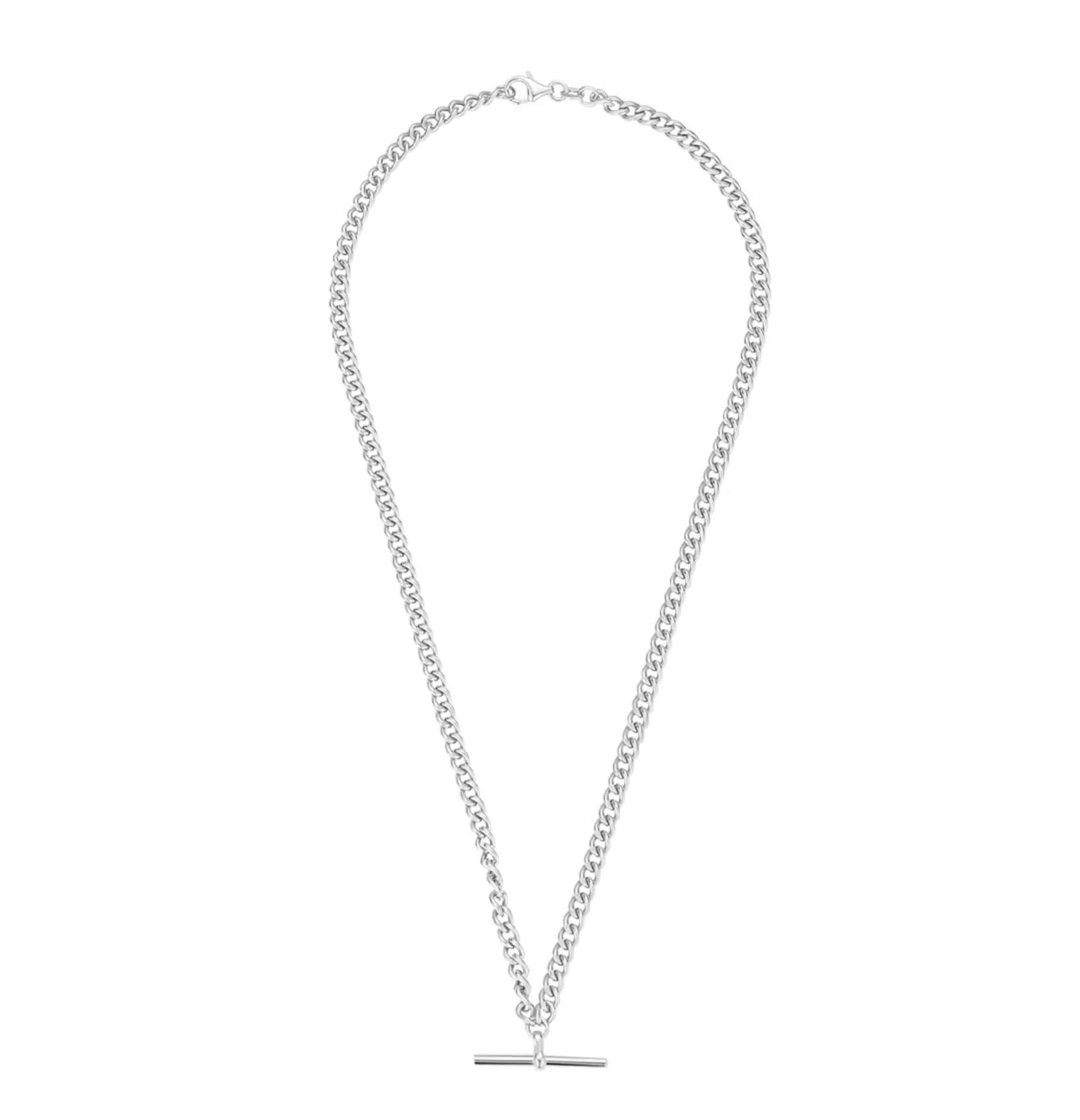 Sterling Silver T-Bar Necklace
