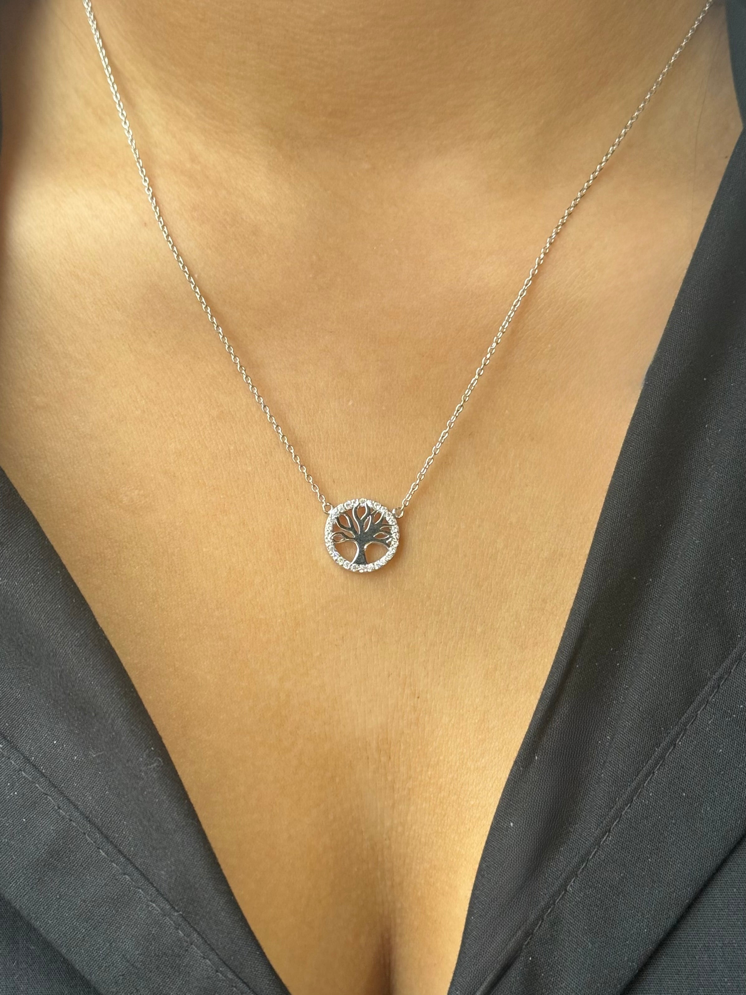 Sterling Silver Small Tree of Life Necklace