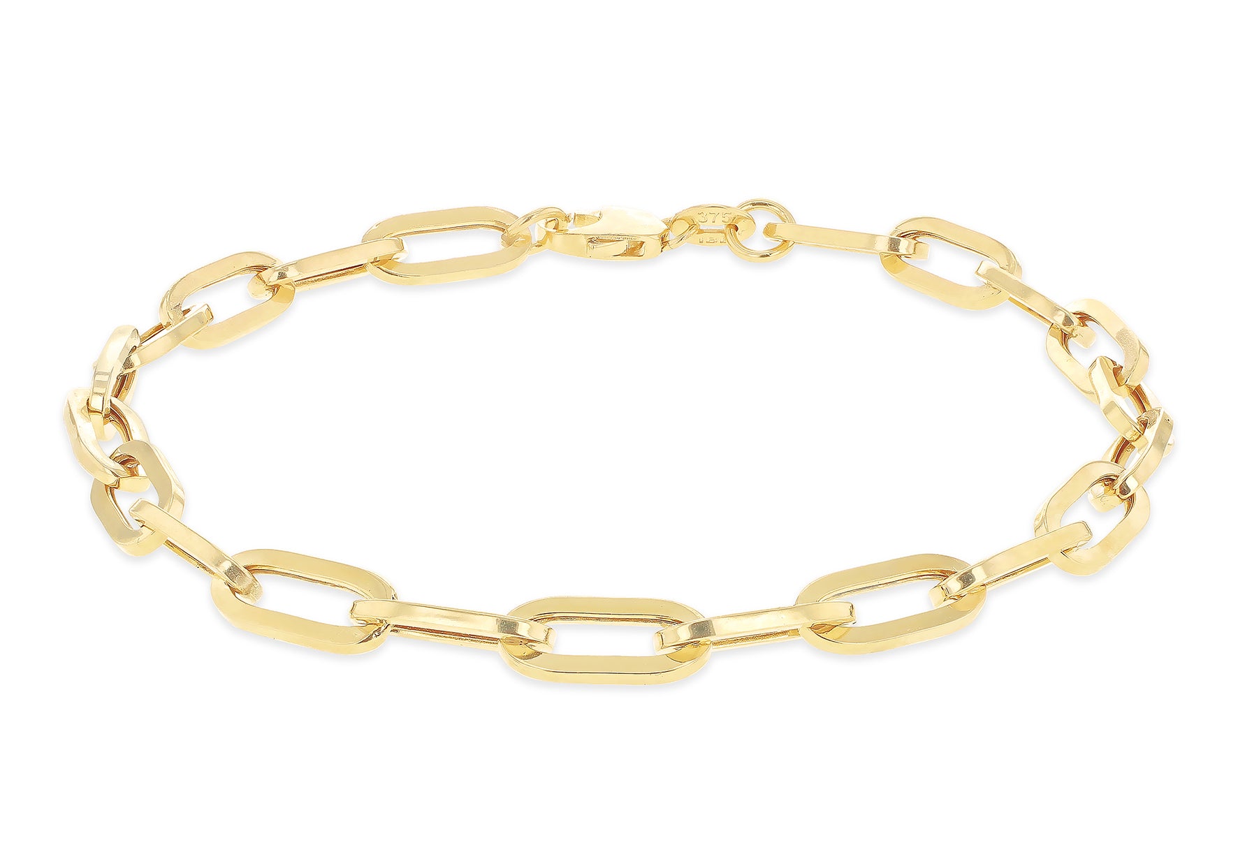 9ct Yellow Gold Large Paperlink Bracelet
