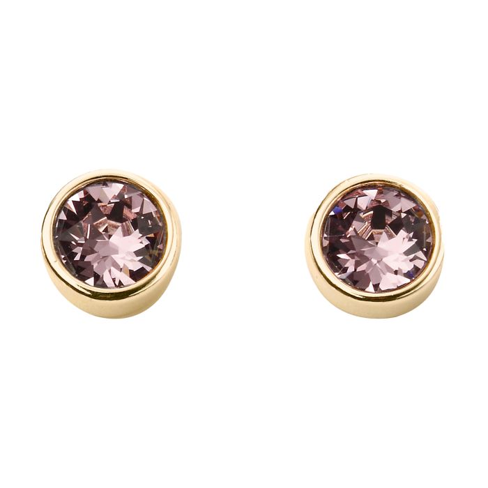 Yellow Gold Plated Sterling Silver June Birthstone Earrings