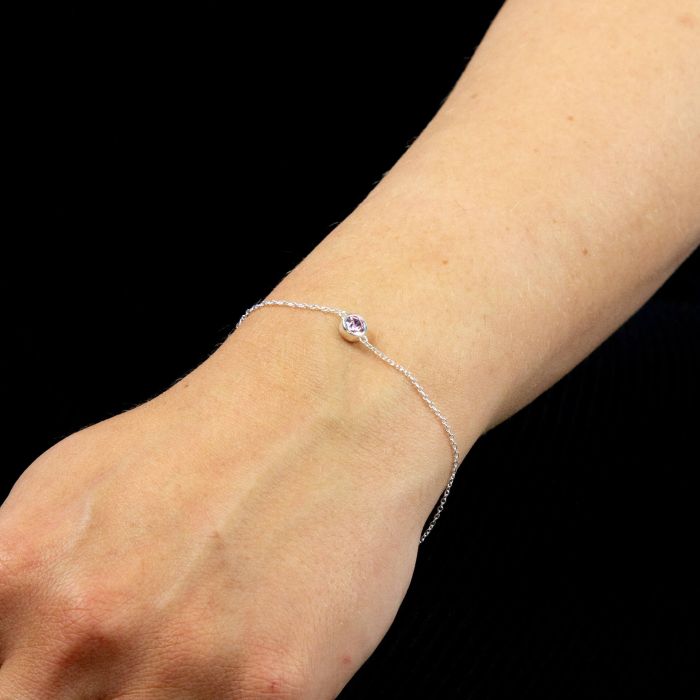 Sterling Silver June Birthstone Bracelet