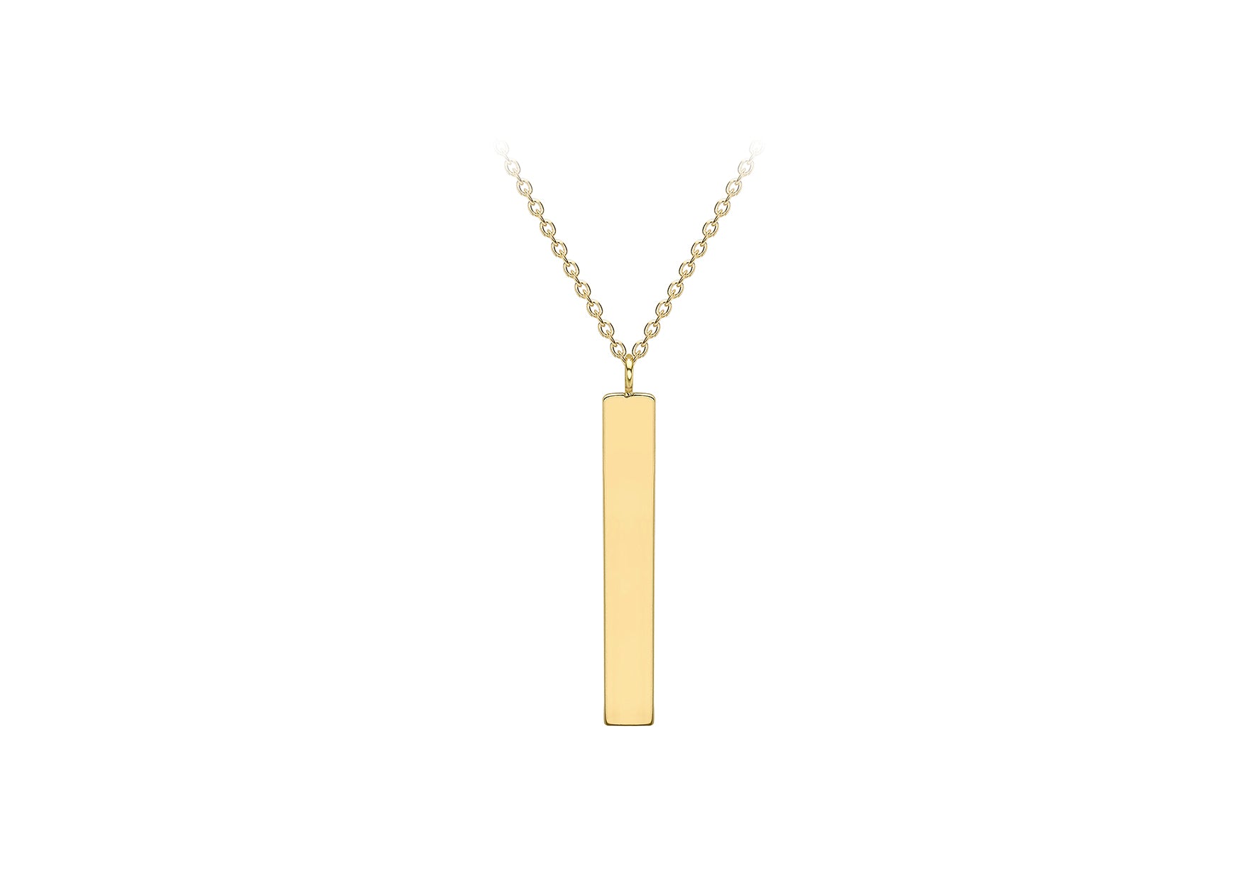 9ct Yellow Gold Vertical Bar Pendant