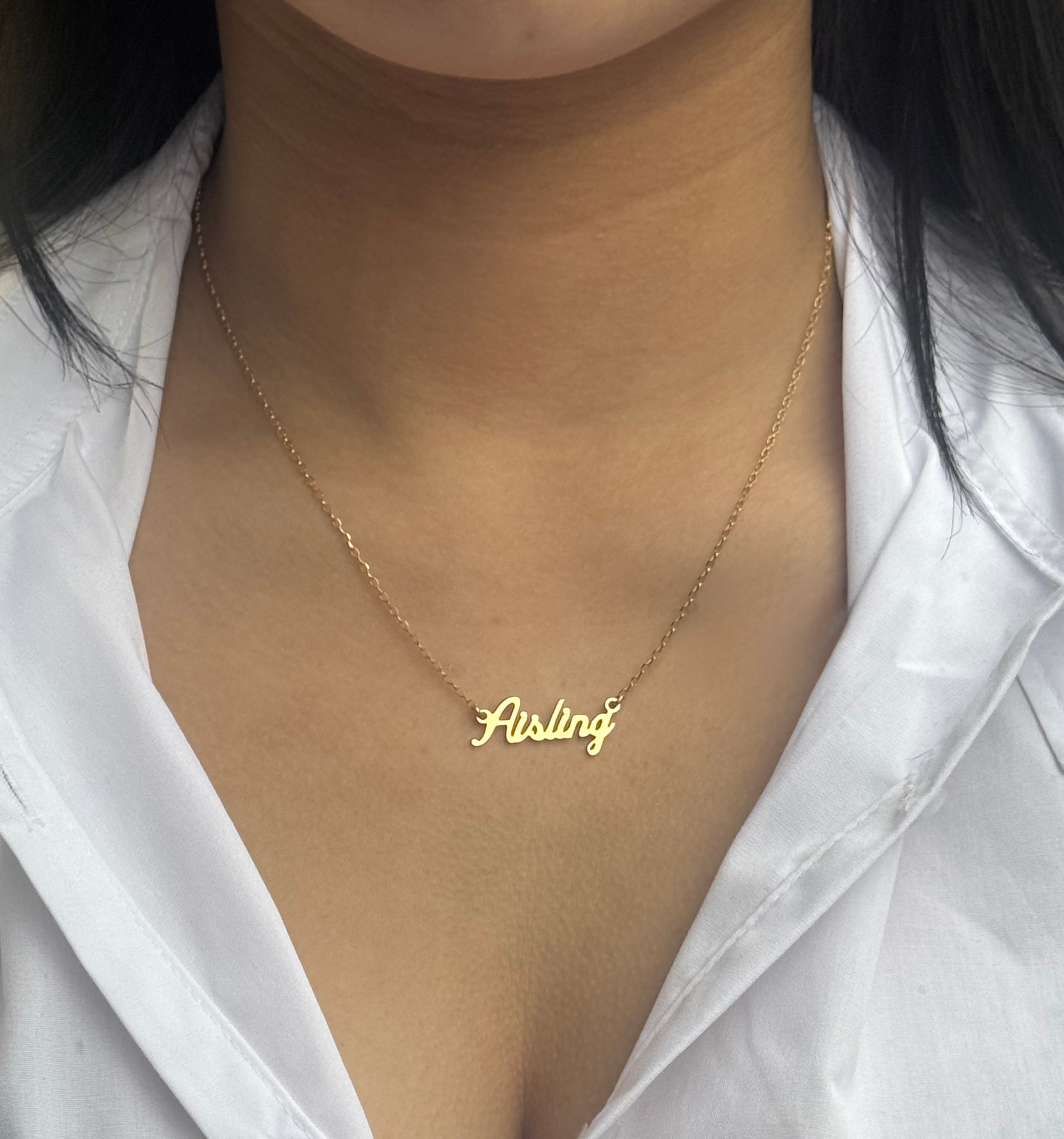 9ct Yellow Gold Small Name Chain