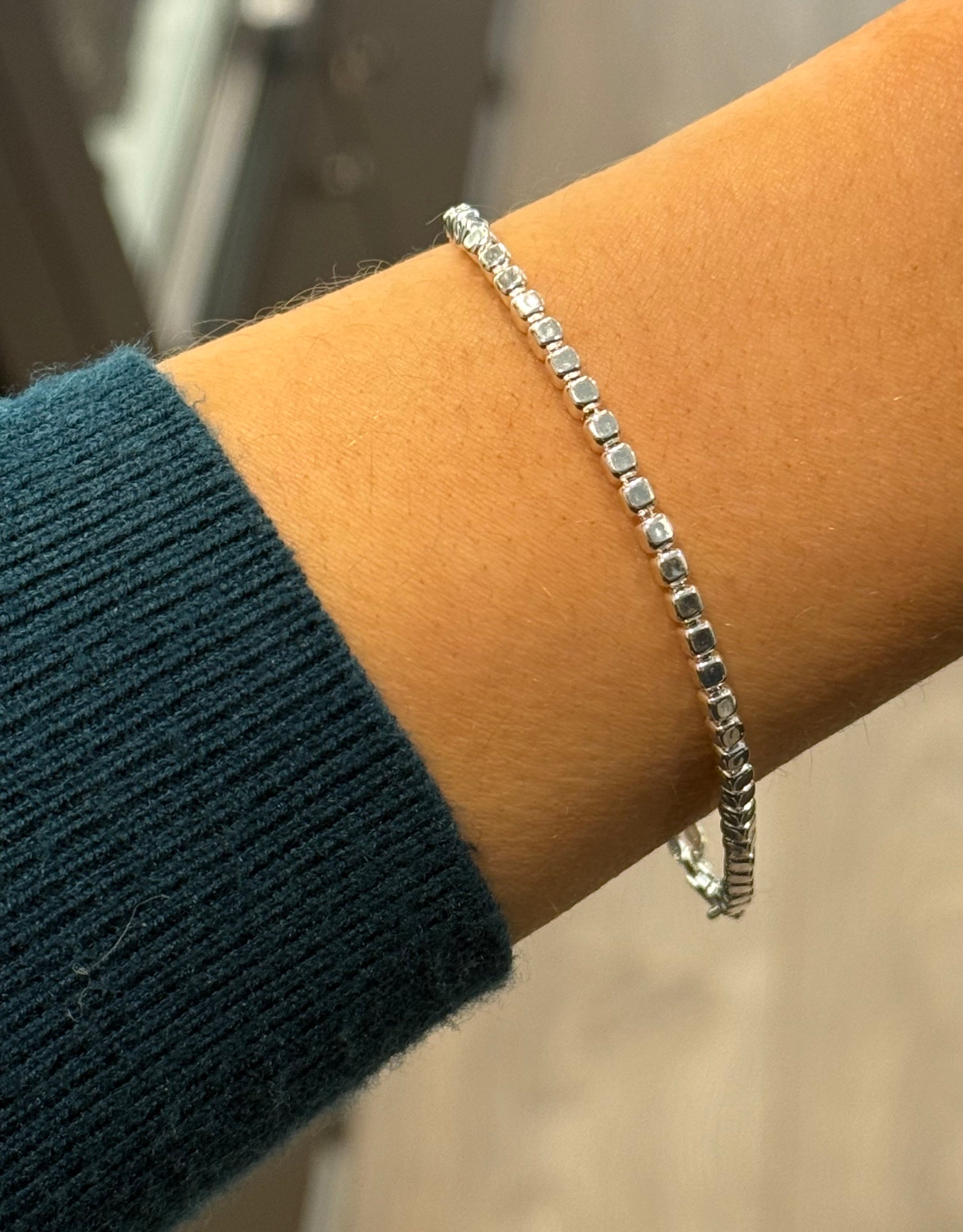 Sterling Silver Beaded Bracelet
