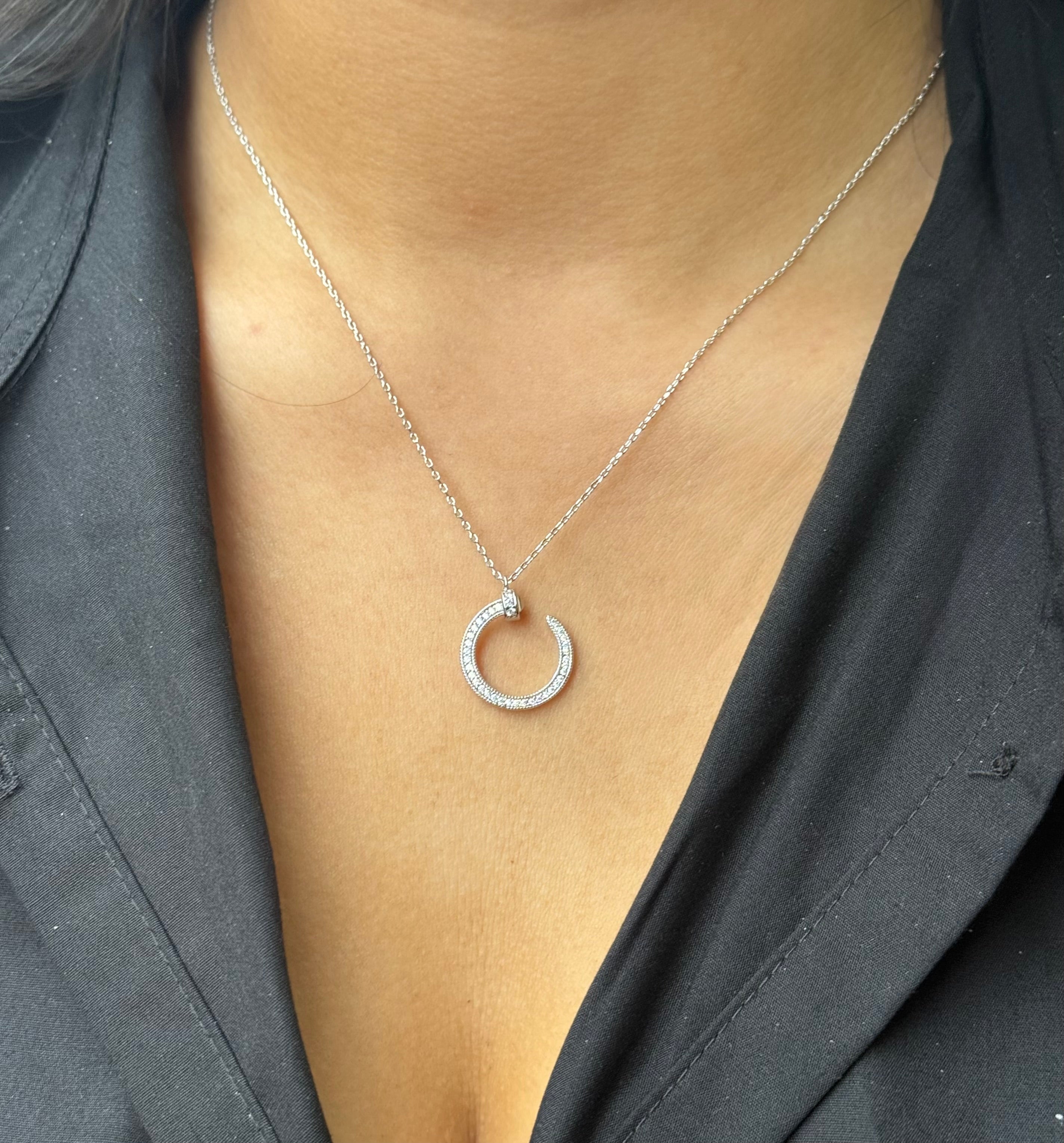 Sterling Silver Nail Pendant
