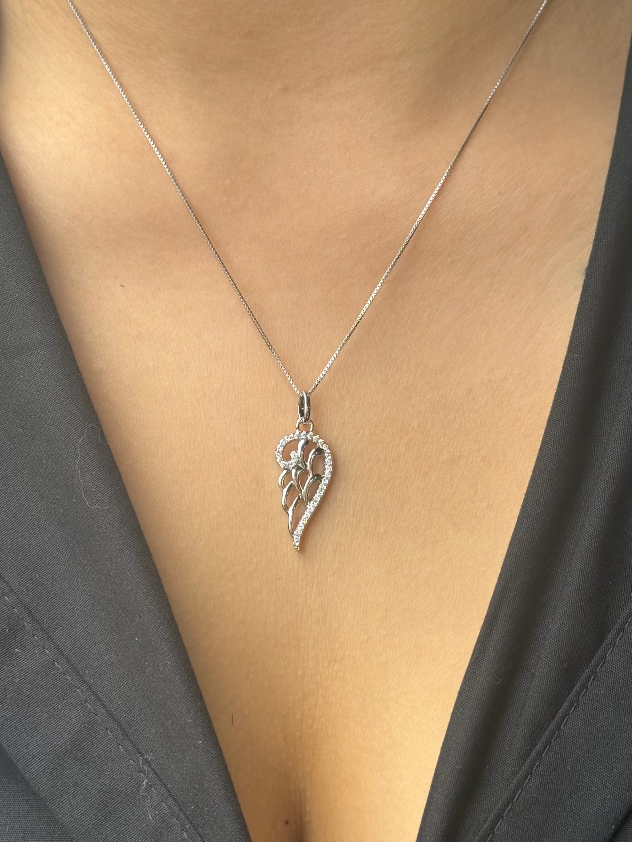 Sterling Silver Angel Wing Pendant