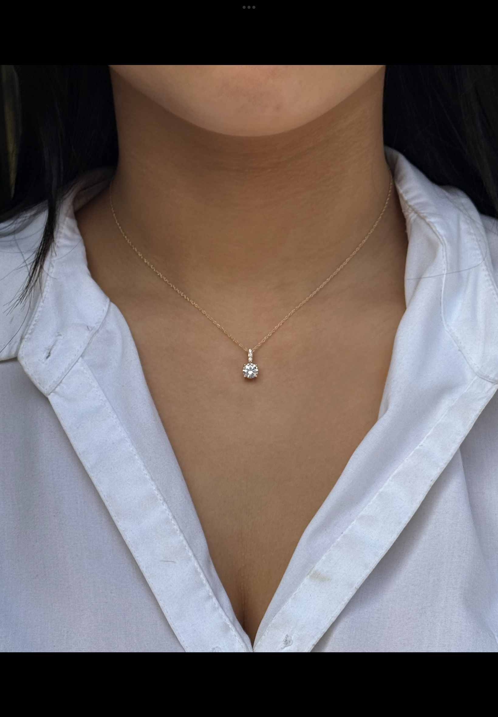 9ct Yellow Gold Solitaire CZ Pendant with CZ bale