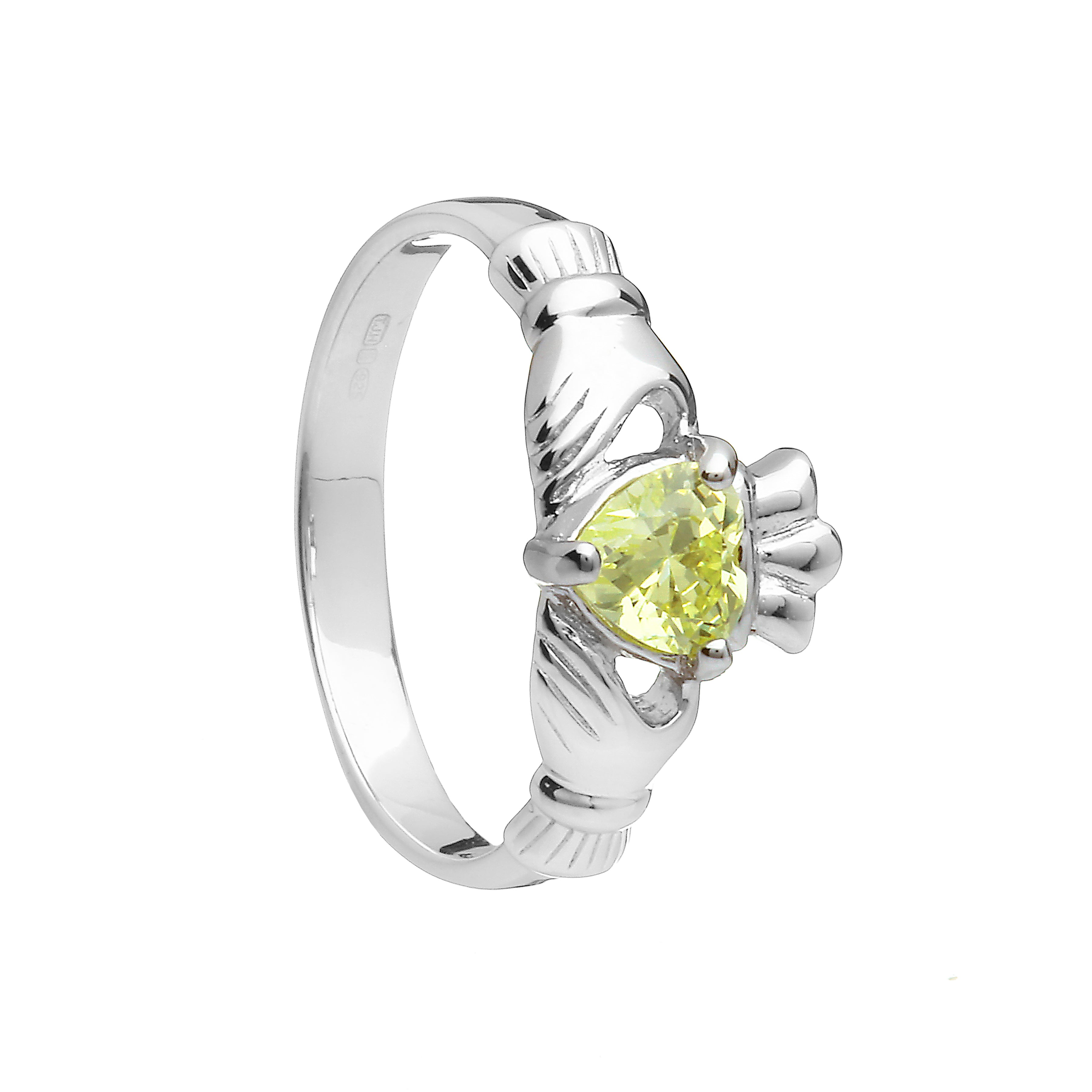 Sterling Silver August Birthstone Claddagh