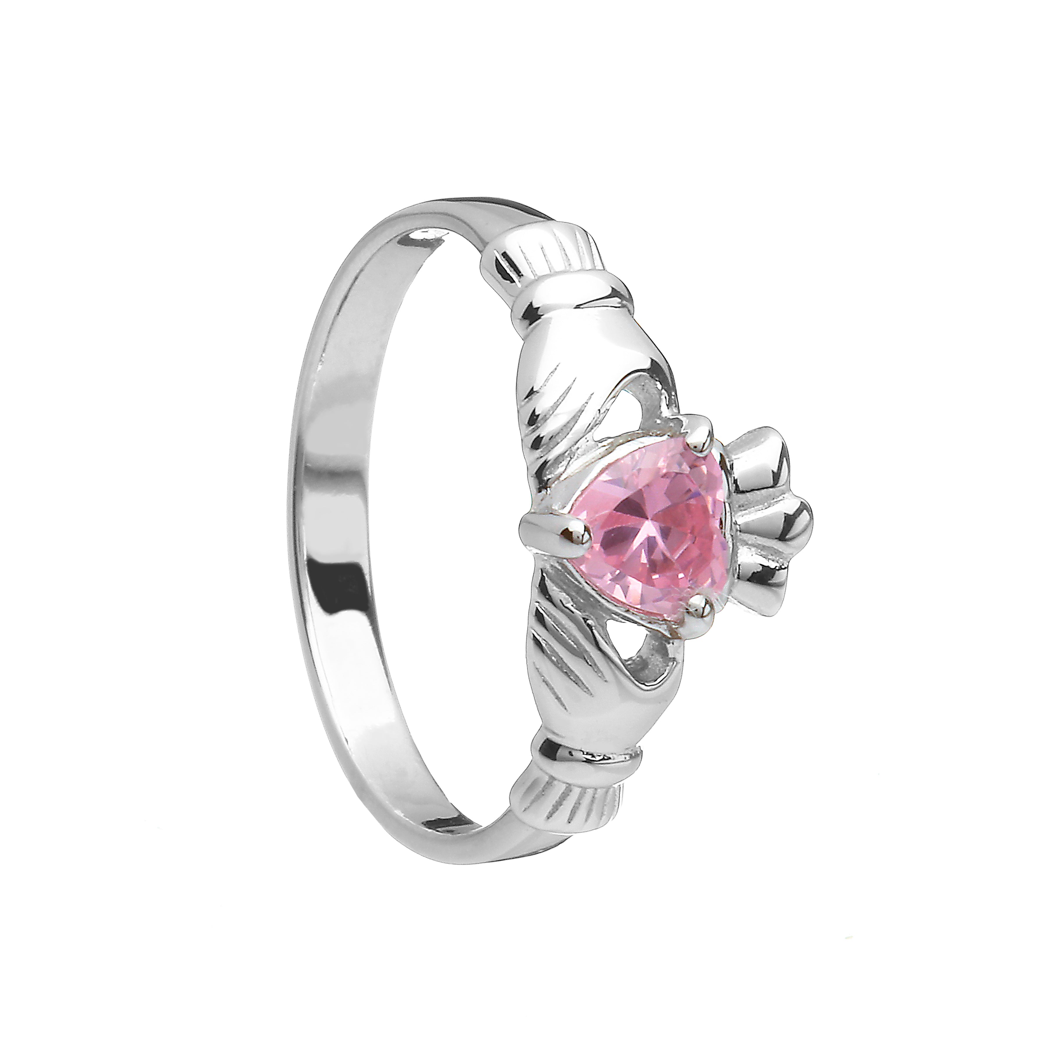 Sterling Silver October Birthstone Claddagh