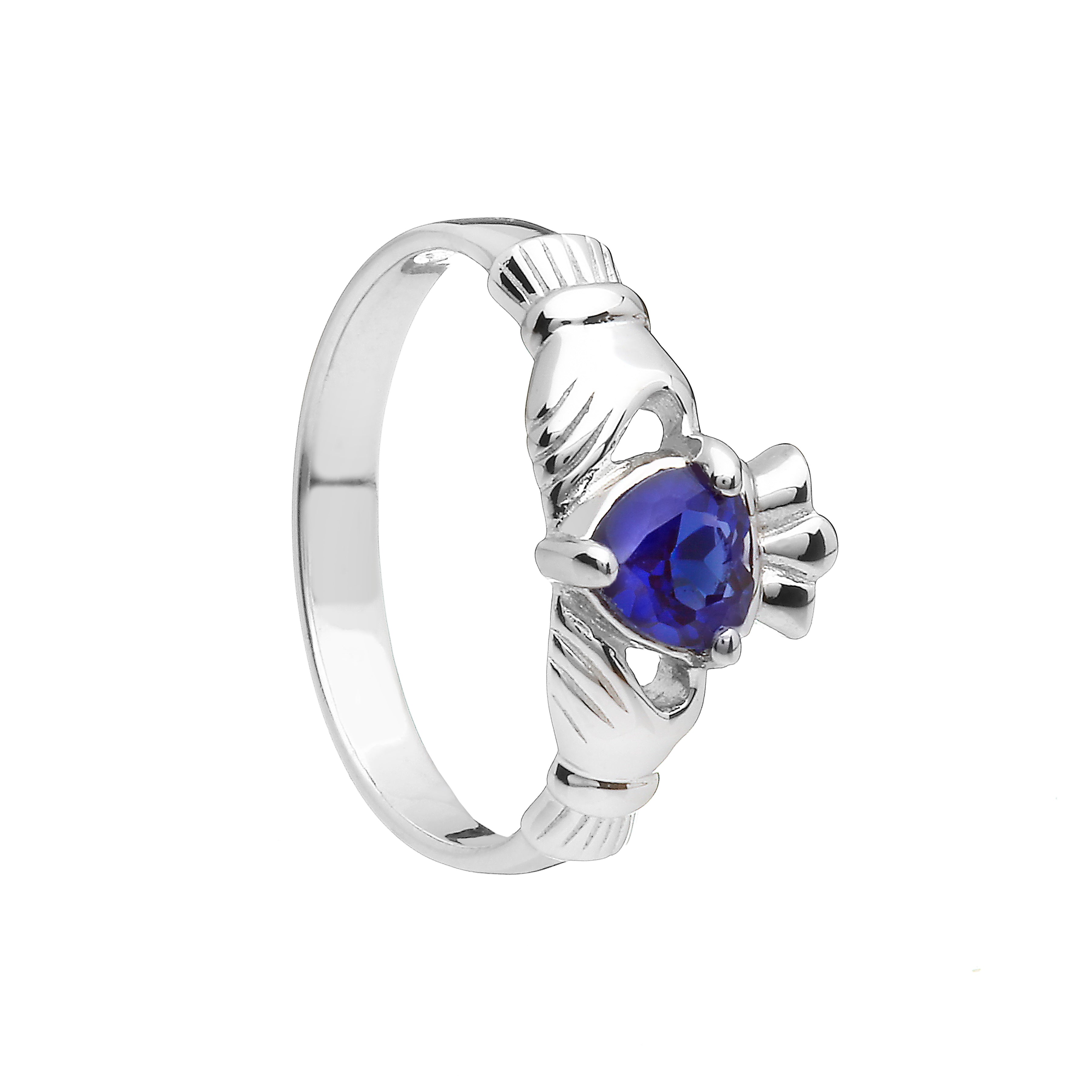 Sterling Silver September Birthstone Claddagh