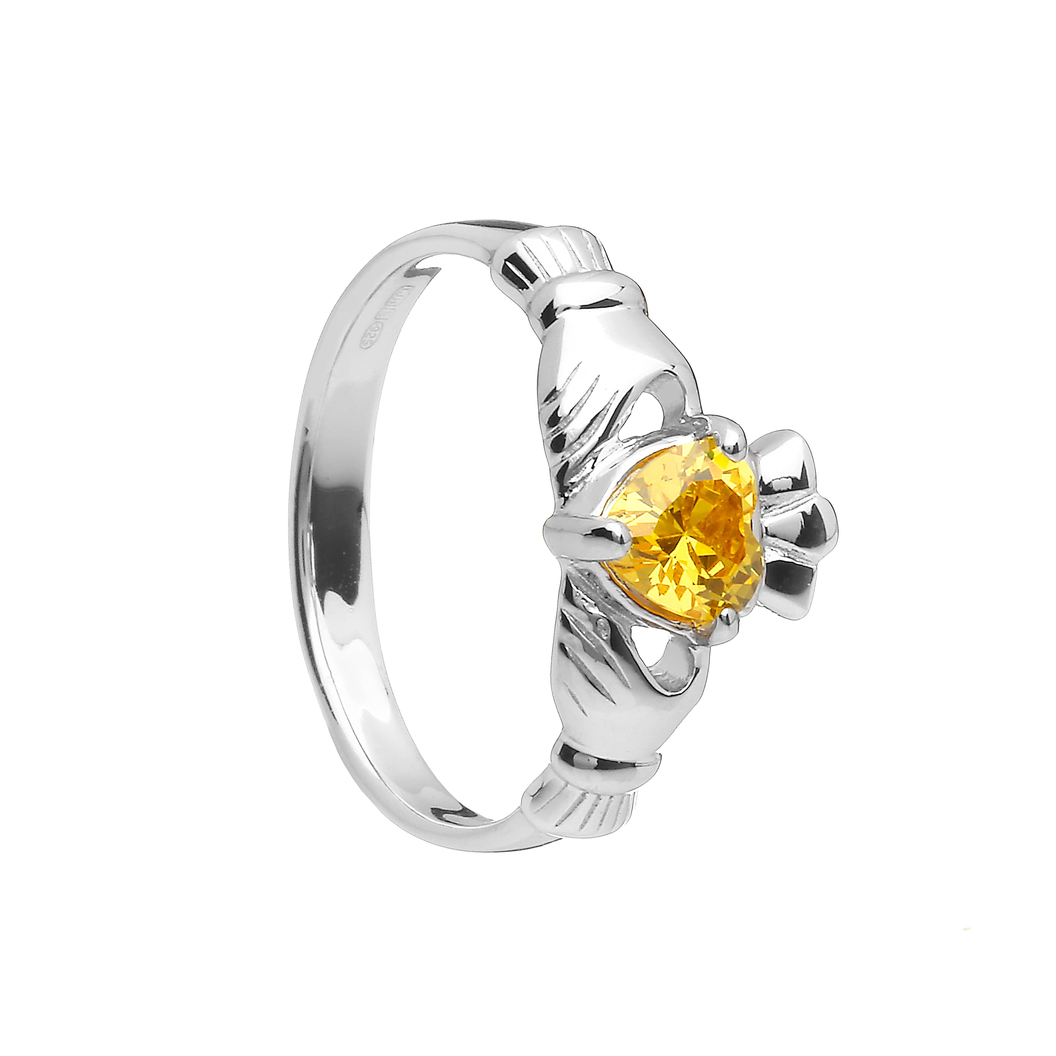 Sterling Silver November Birthstone Claddagh